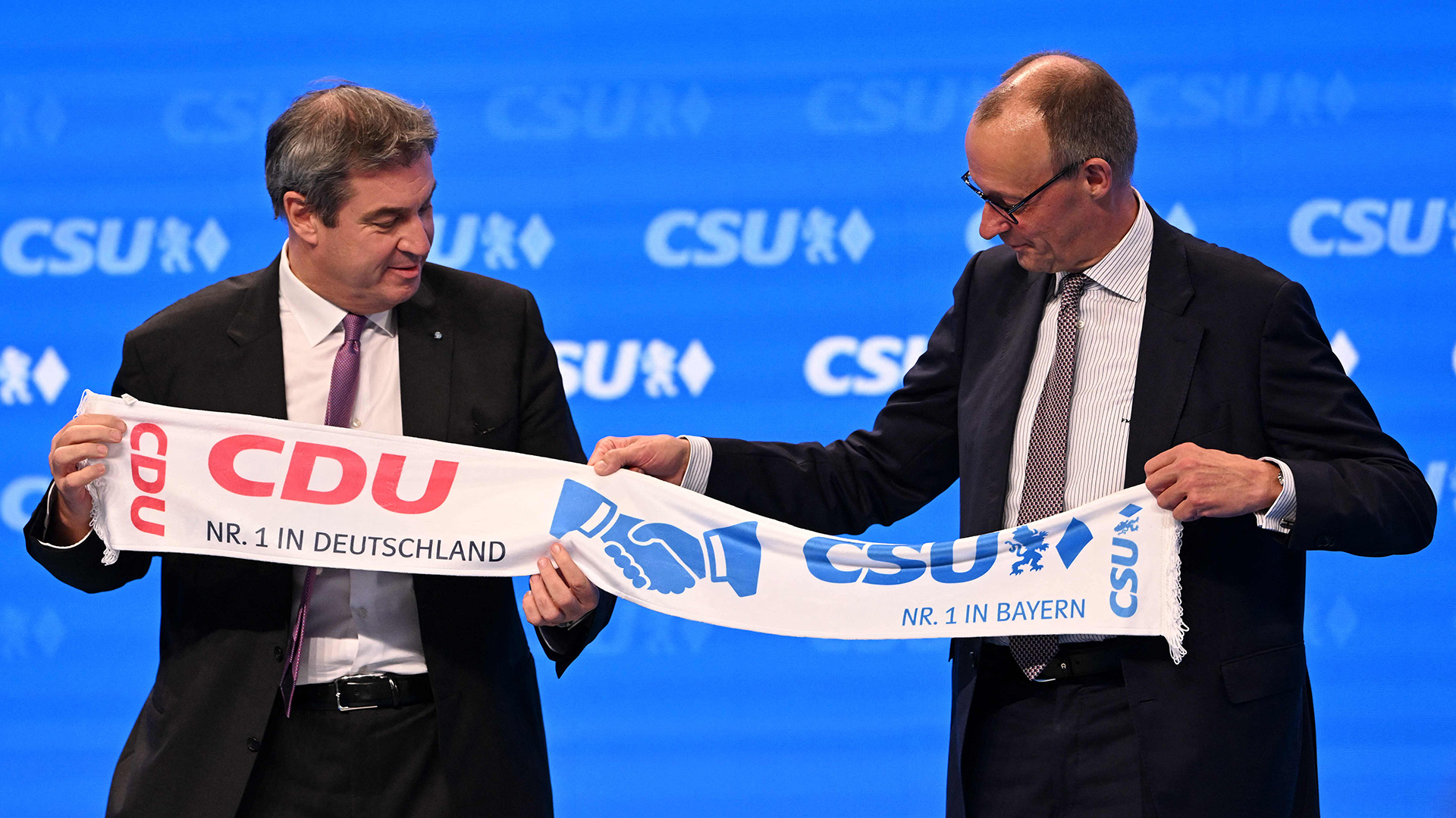 Markus Söder und Friedrich Merz | AFP