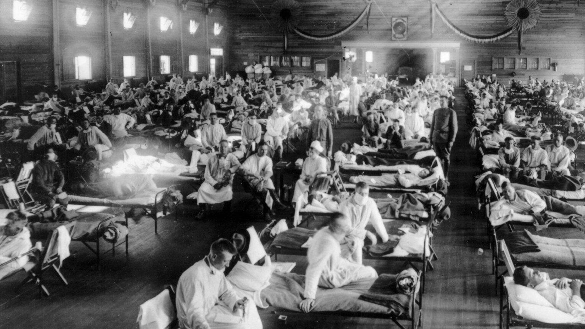 Spanische Grippe 1918: Lazarett Camp Funston in Kansas | imago images 98215673