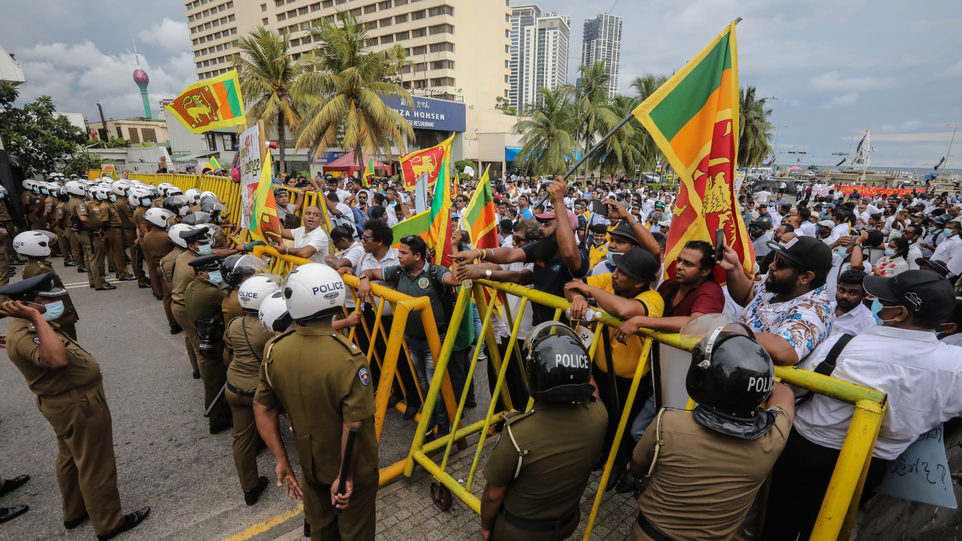 Proteste in Colombo (Sri Lanka) gegen die Regierung | EPA