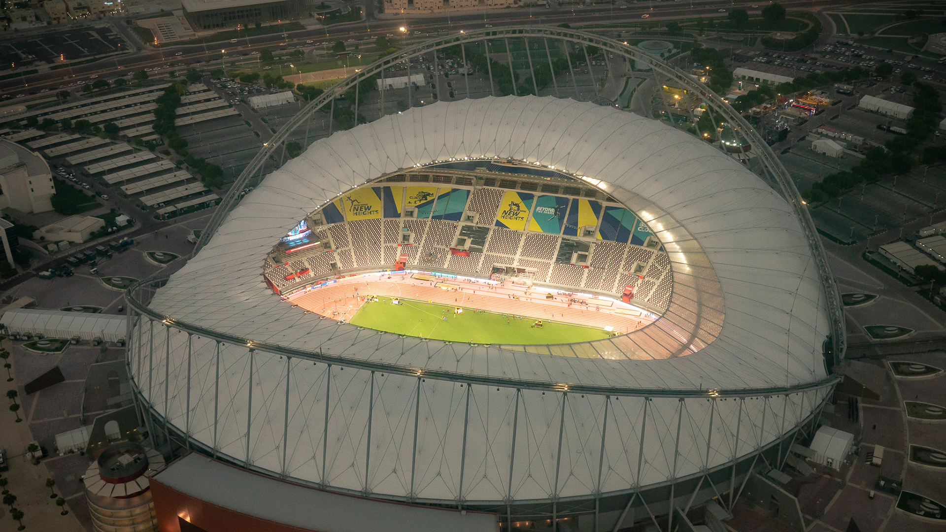Blick auf das Stadion in Katar | dpa