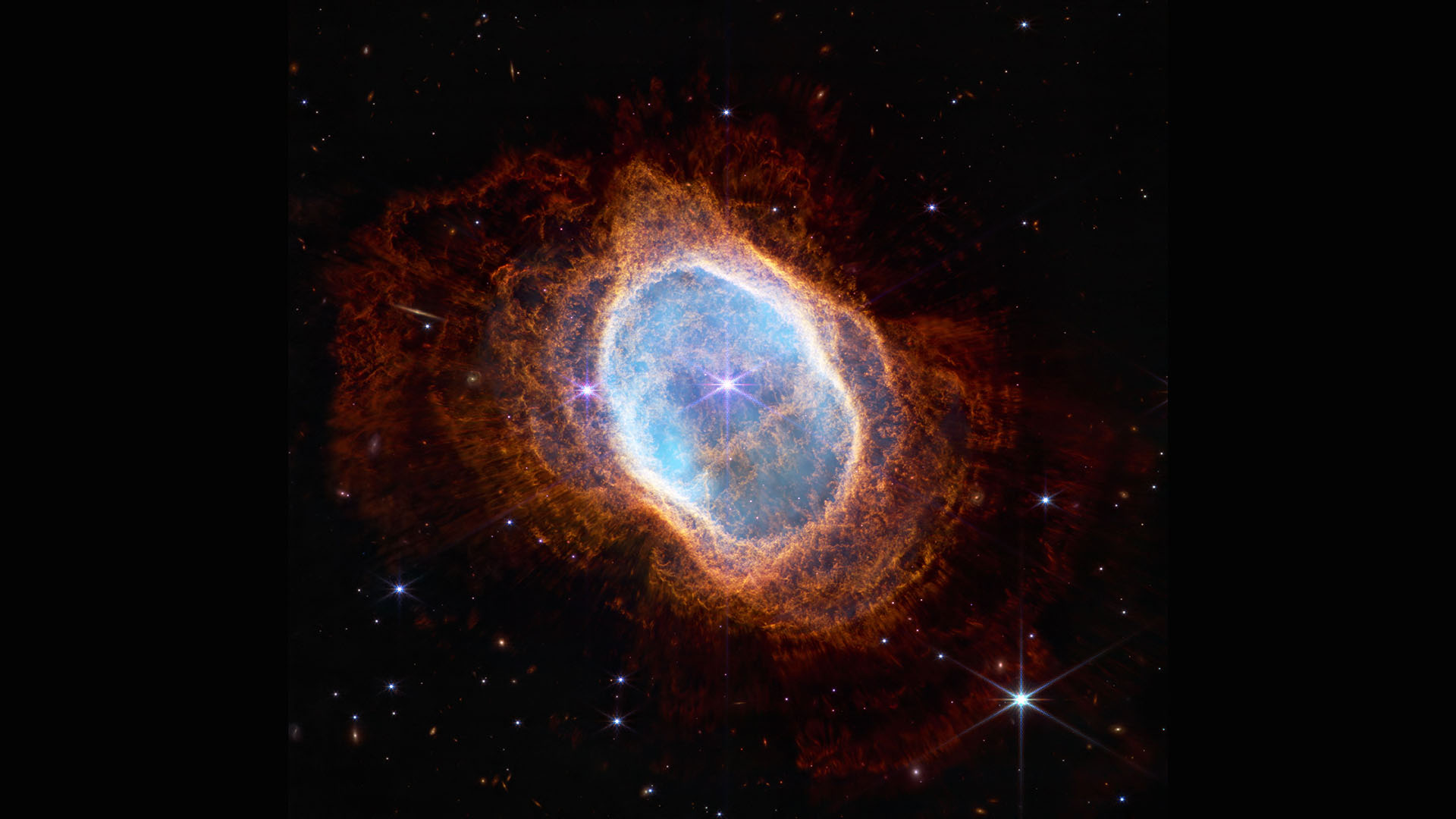 Stern im planetarischem Nebel NGC 3132