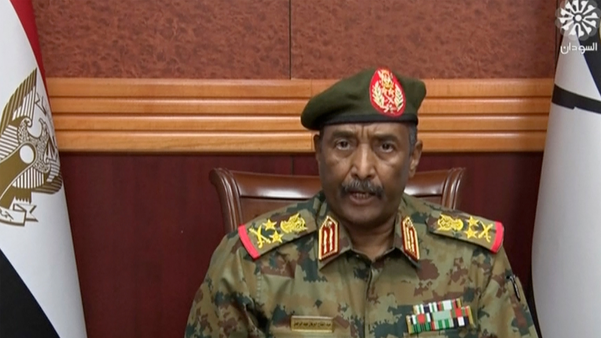 General Abdel Fattah al-Burhan, Vorsitzender des Souveränen Rates des Sudan. | picture alliance/dpa/Sudan TV