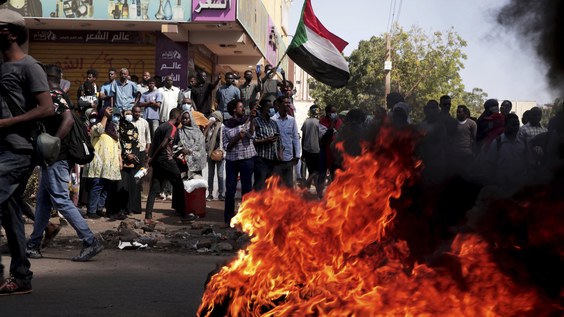 Proteste in Khartum im Sudan. | AP