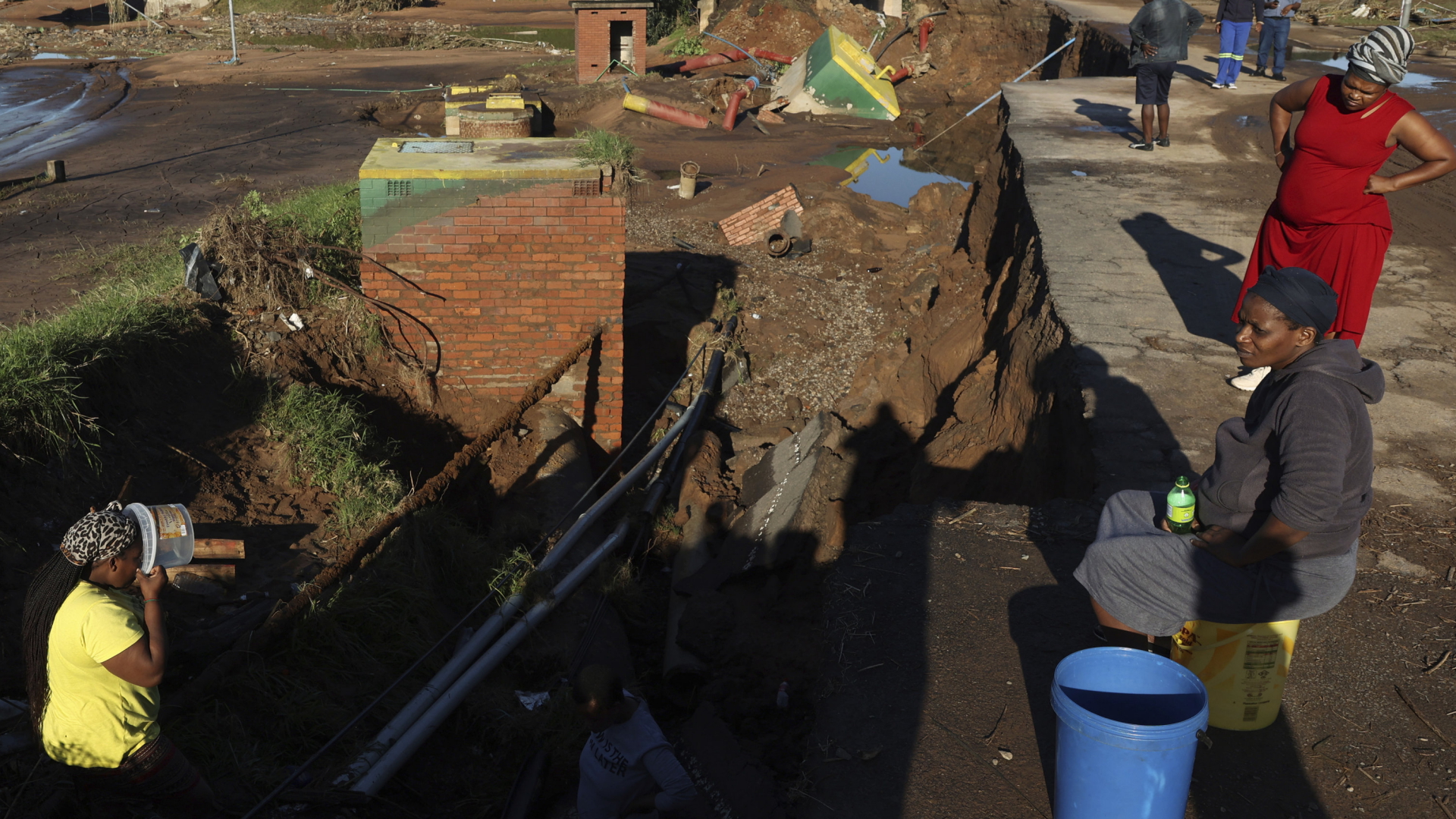Zerstörte Wasserleitungen in der Provinz Kwazulu-Natal | AP