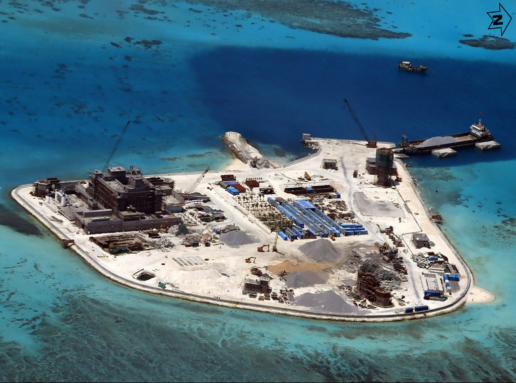 Aufnahme des Mabini-Riffs, 2015 vom philippinischen Militär heraus gegeben. 