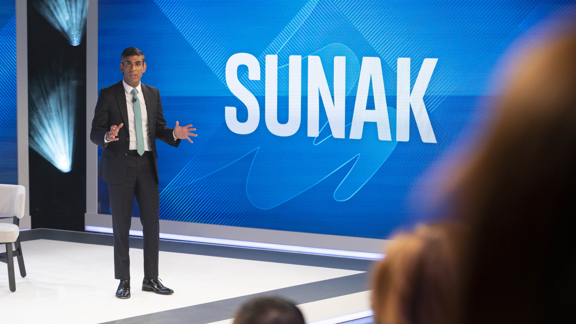 Rishi Sunak, ehemaliger Finanzminister von Großbritannien, während der Sky News-Sondersendung "The Battle for Number 10" im Sky News-Studio. | dpa