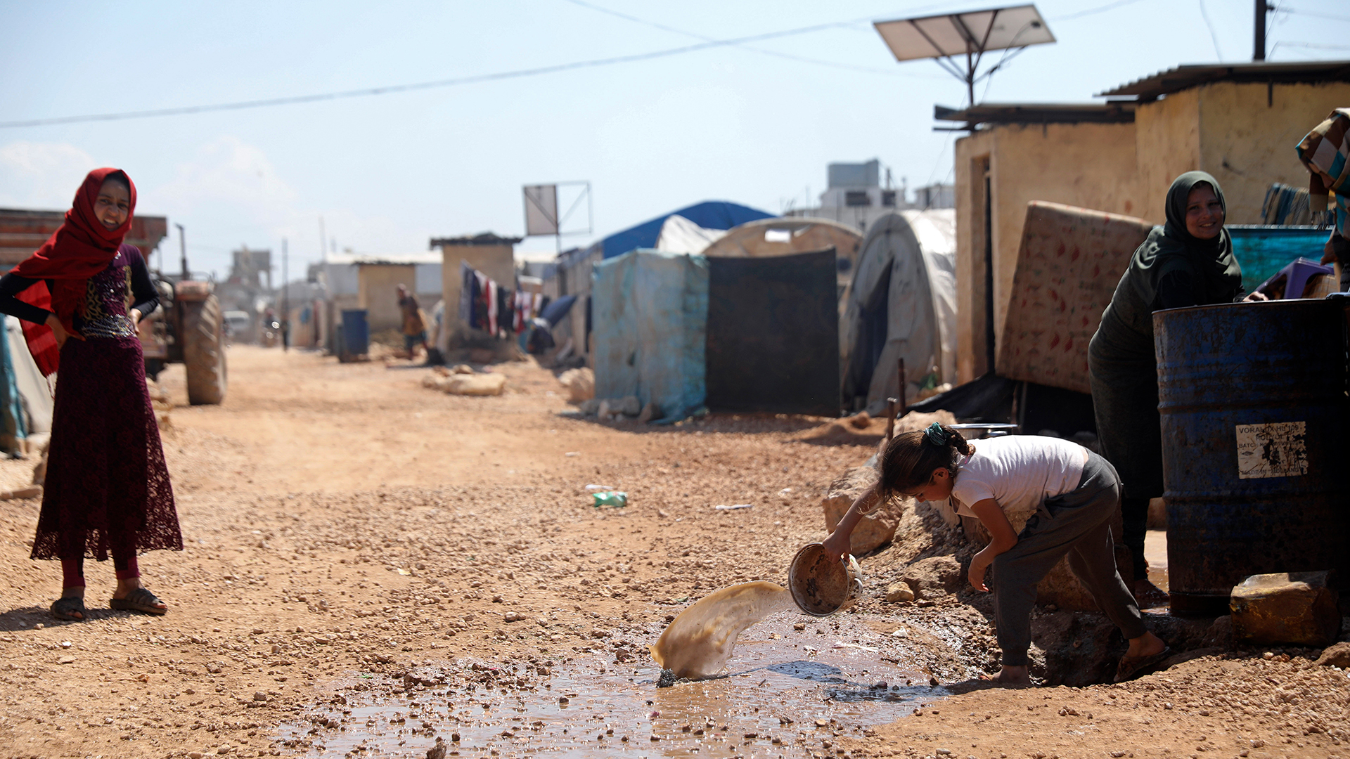 Flüchtlingscamp in Syrien nahe der Stadt Atma | dpa