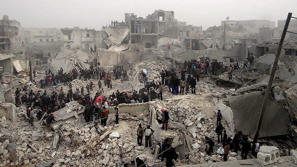 Kaum eine Stadt wurde von dem Bürgerkrieg in Syrien so hart getroffen wie Aleppo. | AP