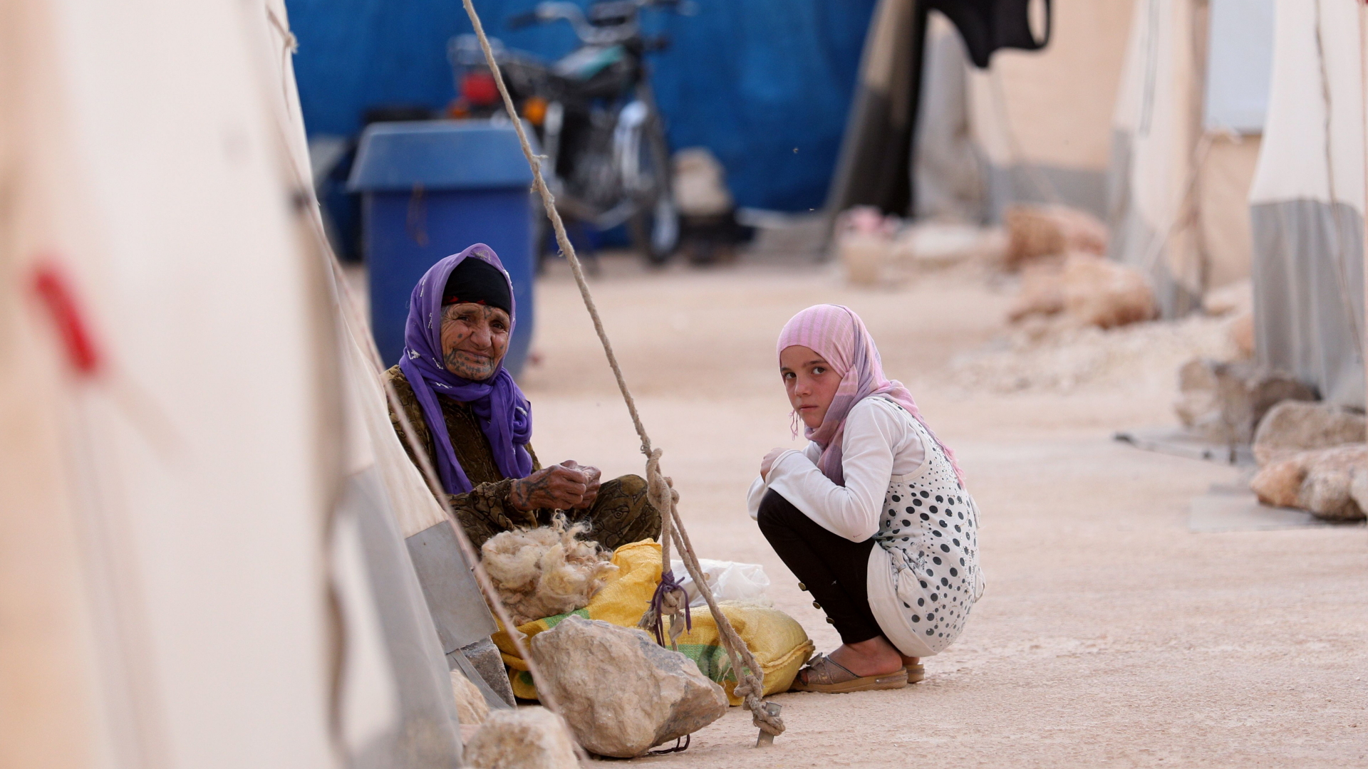 Syrische Flüchtlinge im Lager "Hope" in Kafaldin