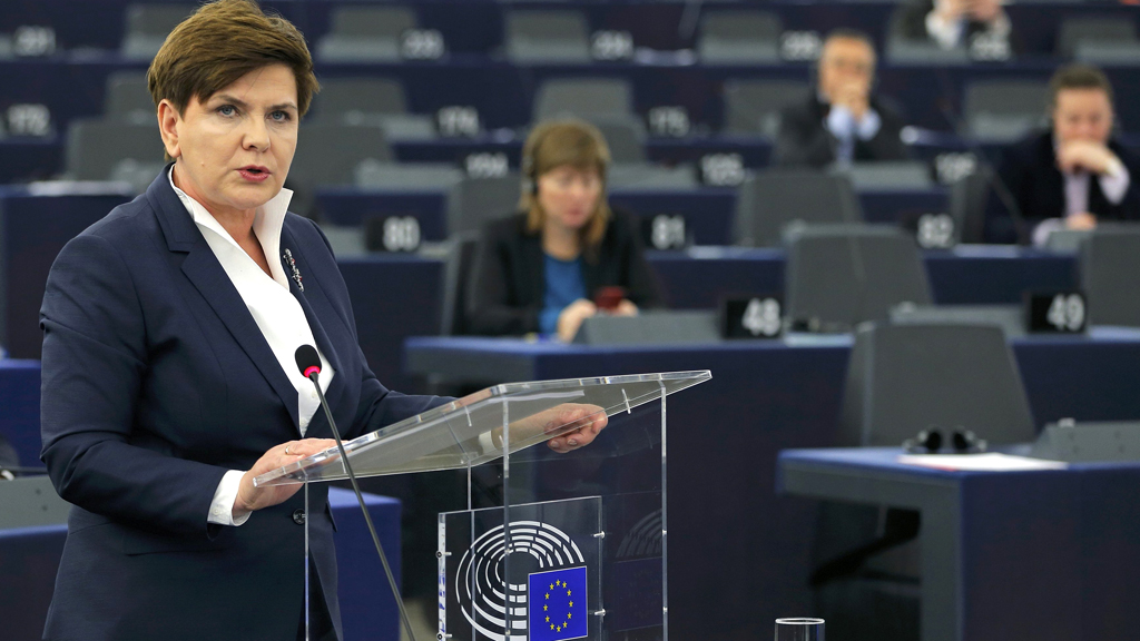 Beata Szydlo im EU-Parlament