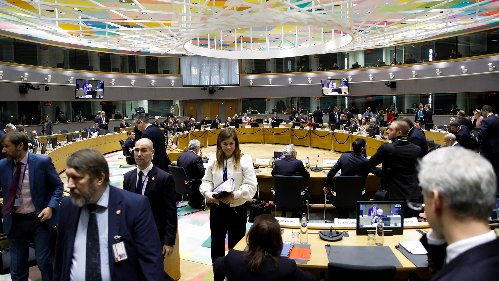 Gesamtansicht zu Beginn der Tagung des Europäischen Rates der Außenminister in Brüssel. | EPA