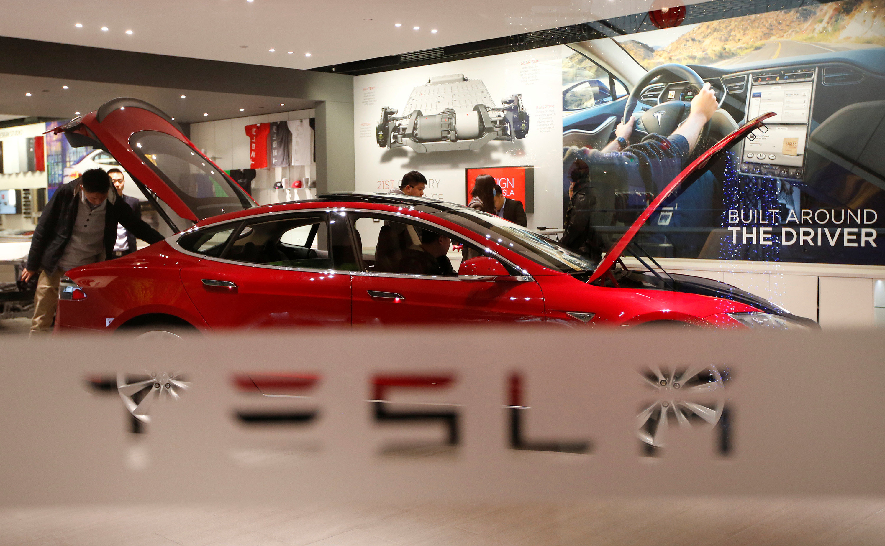 Der US-Elektroautobauer Tesla | null
