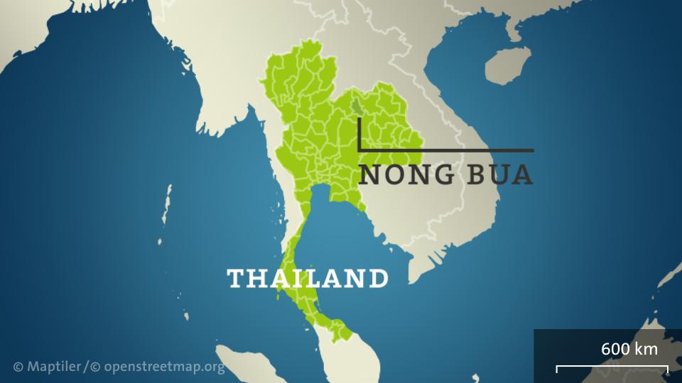 Karte: Thailand mit der Provinz Nong Bua