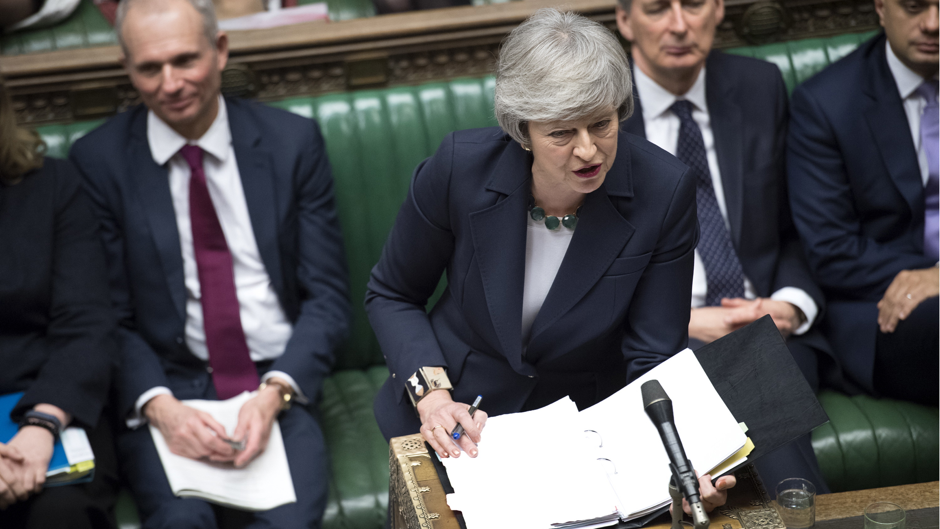 Die britische Premierministerin Theresa May im Unterhaus. | picture alliance / Photoshot