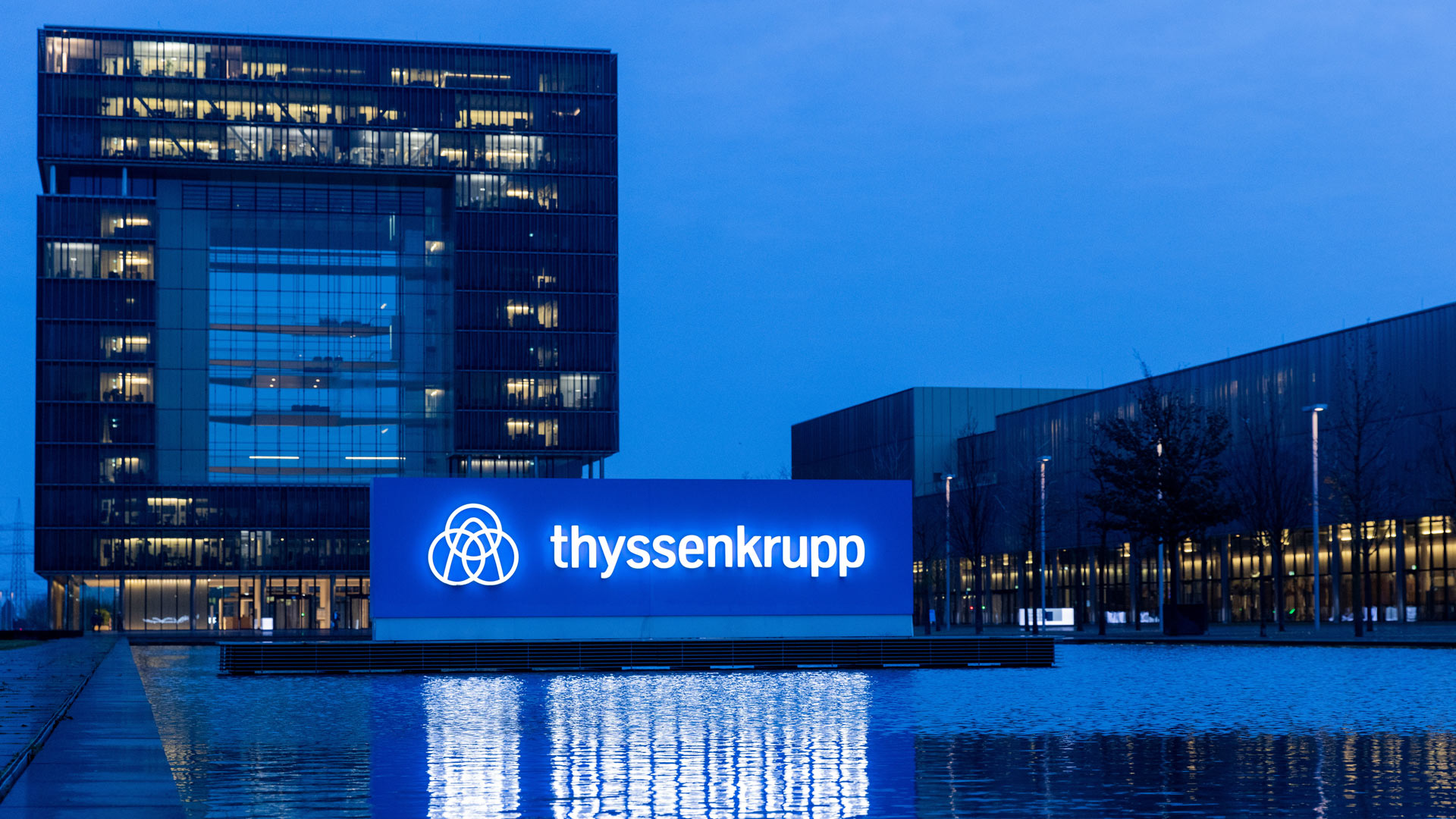 Blick auf die Firmenzentrale von Thyssenkrupp in Essen | picture alliance/dpa