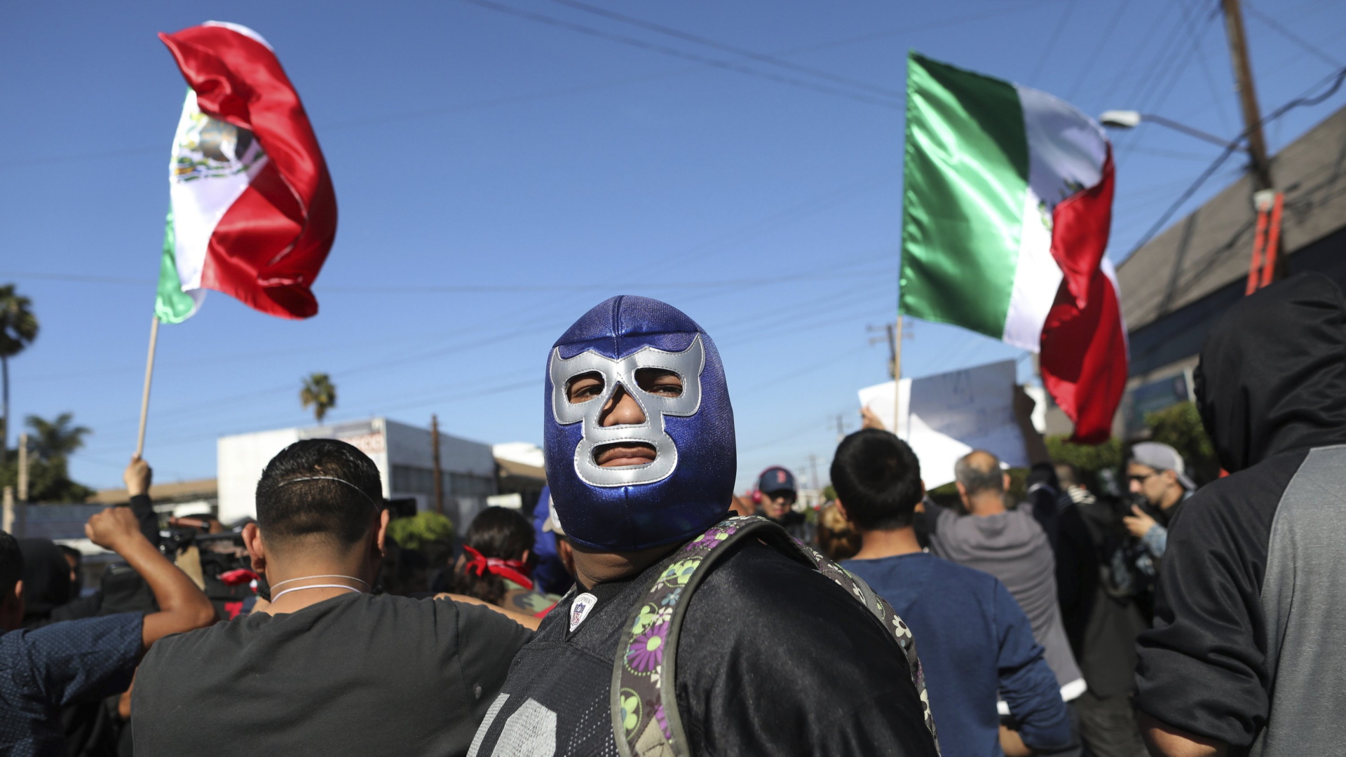Demonstranten in Tijuana