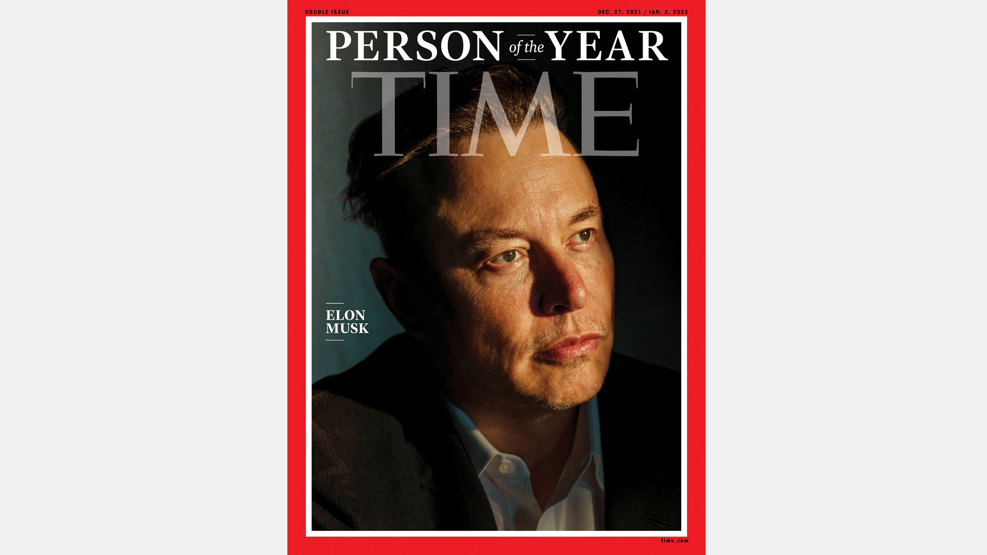 Das Cover des Time Magazines mit Elon Musk als Person of the Year. | via REUTERS
