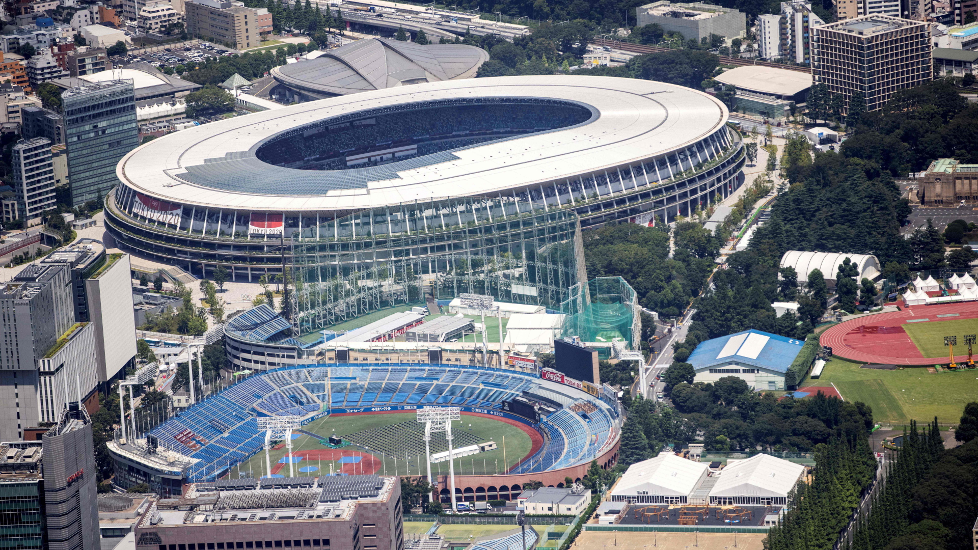 Das Nationalstadion in Tokio (Japan) und seine benachbarten Sportanlagen | AFP