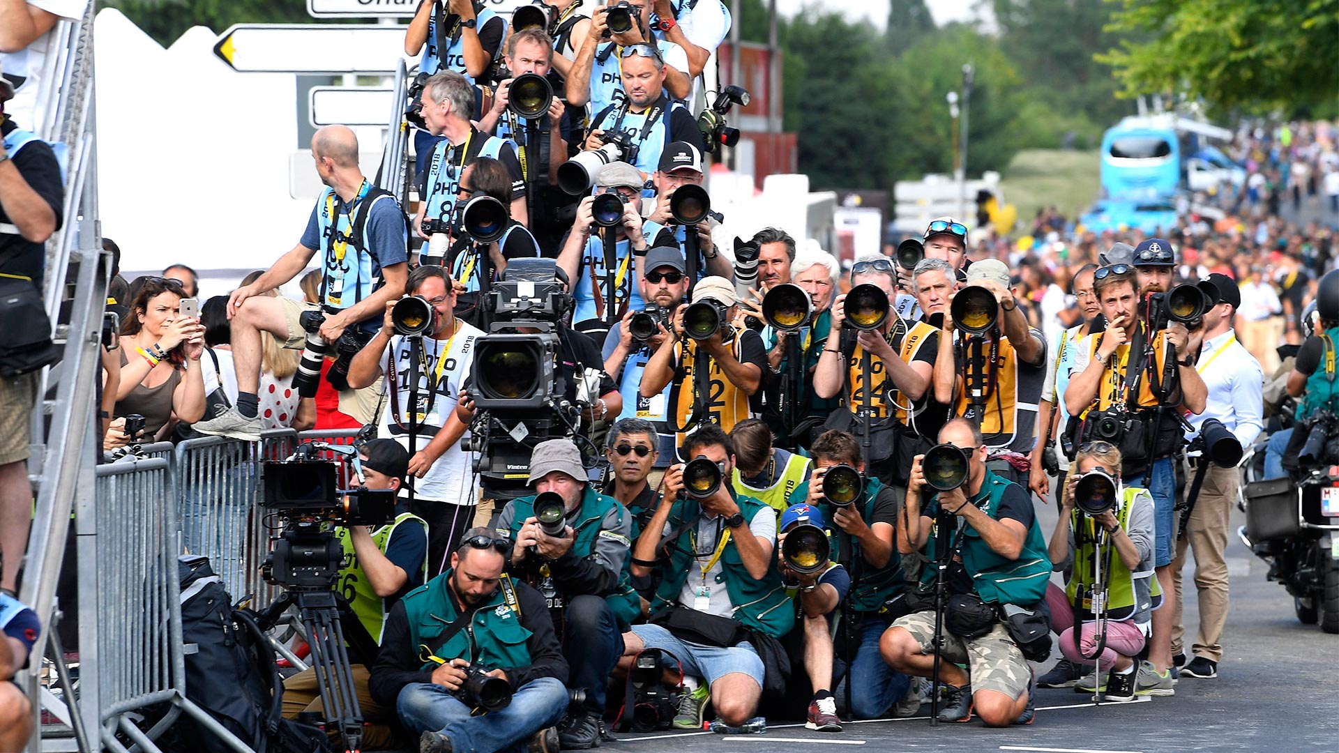 Pressefotografen bei der Tour de France | picture alliance / Augenklick/Ro
