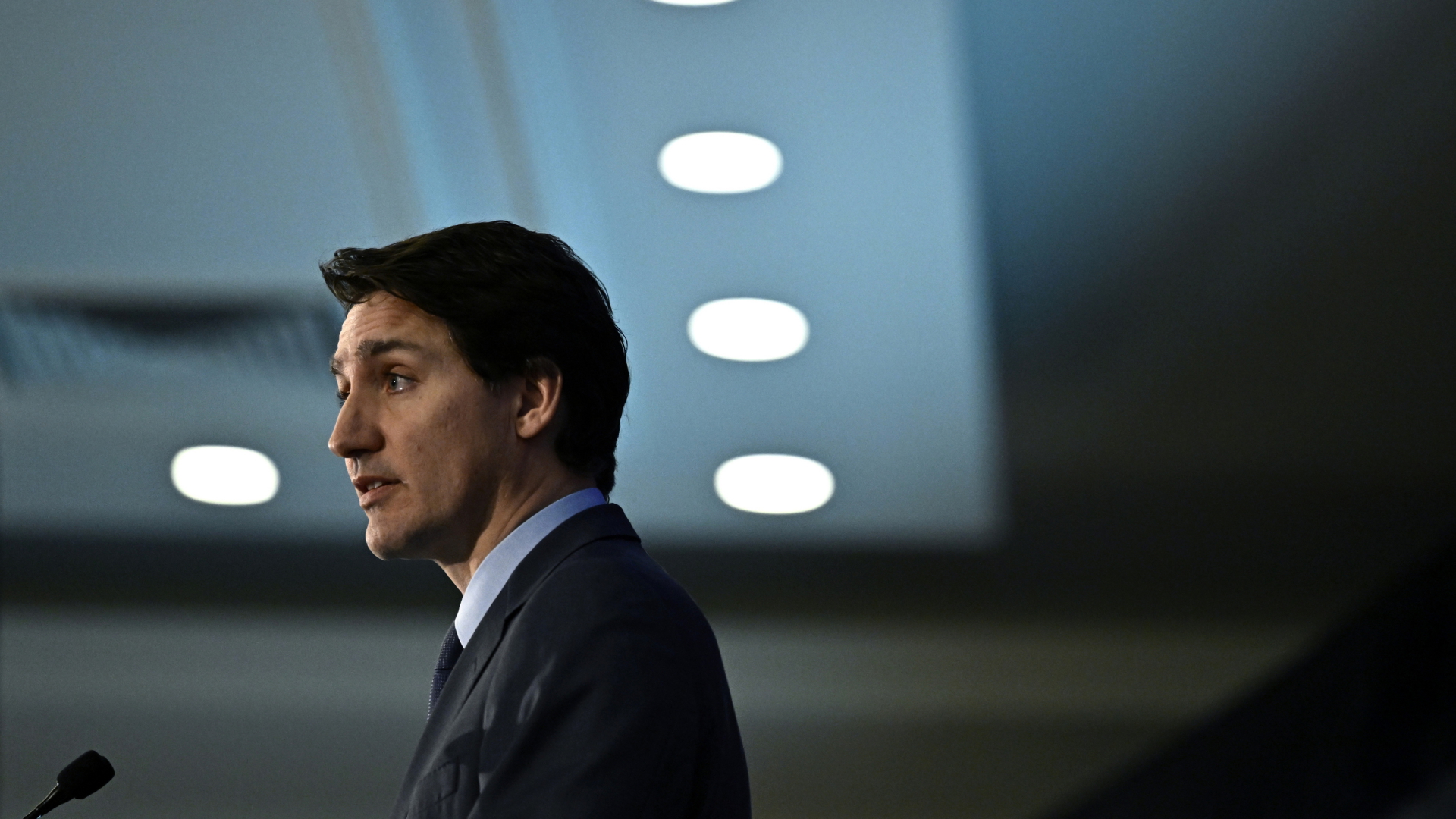 Justin Trudeau, Premierminister von Kanada, hält eine Rede. | dpa