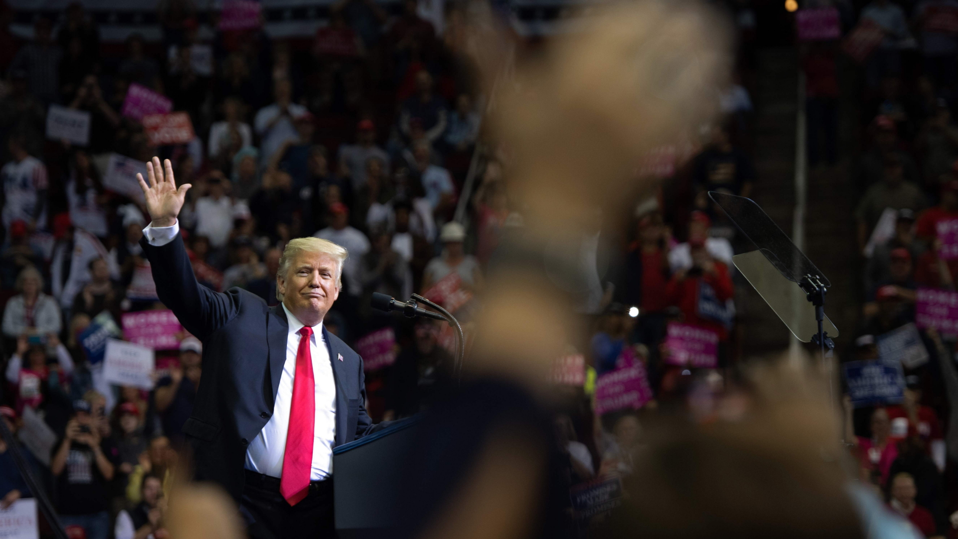 US-Präsident Donald Trump tritt bei einer Wahlkampfveranstaltung auf. | Bildquelle: AFP