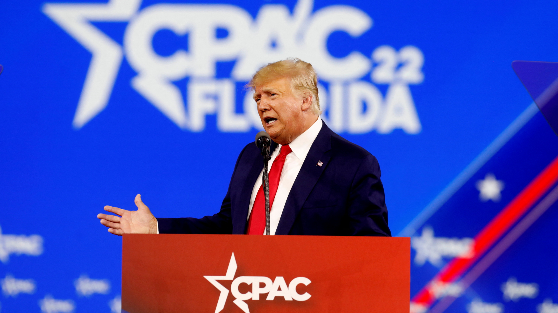Donald Trump hält eine Rede auf der CPAC-Konferenz in Florida | REUTERS