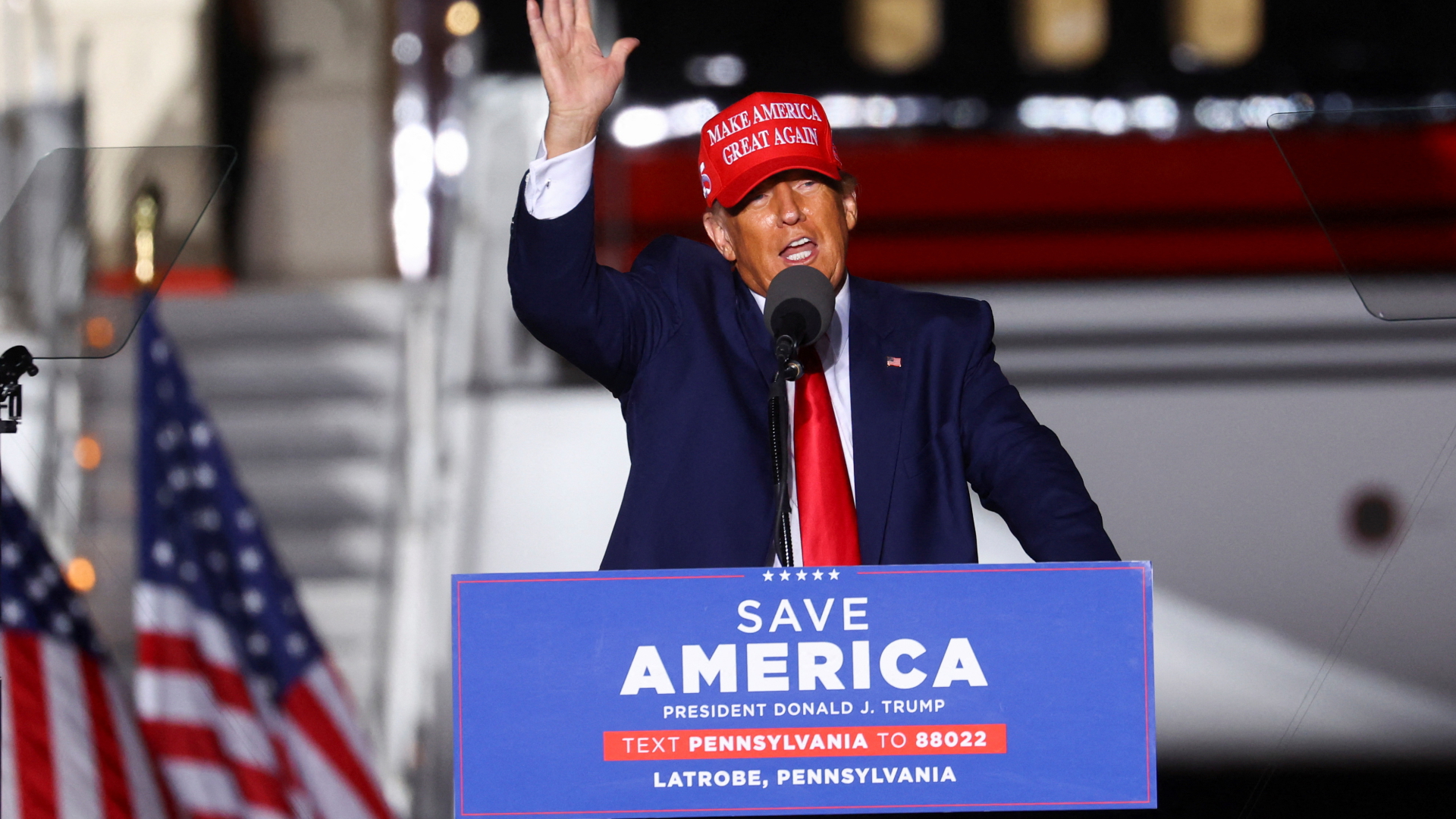 Ex-US-Präsident Donald Trump bei einer Wahlkampfveranstaltung in Latrobe (US-Bundesstaat Pennsylvania) | REUTERS