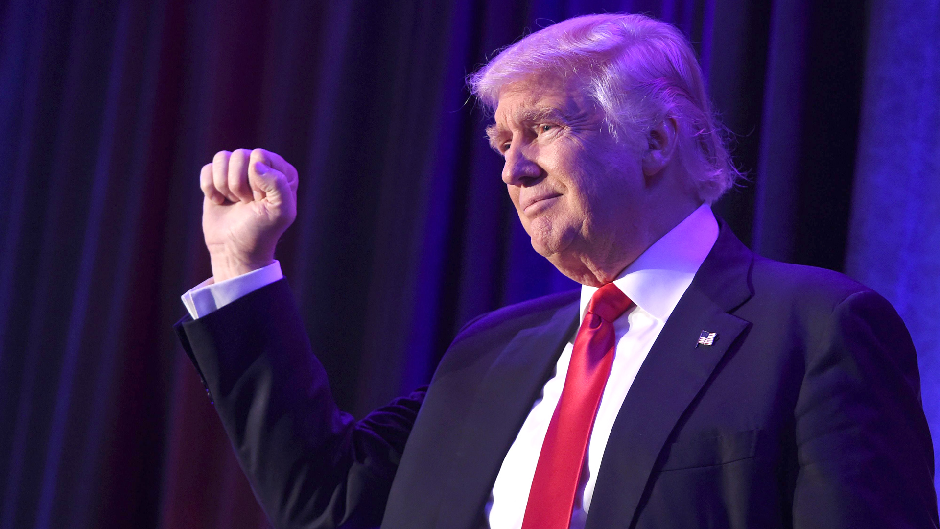 Donald Trump nach dem Wahlsieg im November 2016 | AFP