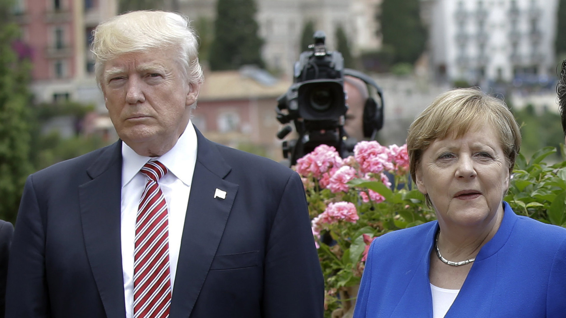 Trump und Merkel beim G7-Treffen auf Sizilien | AP