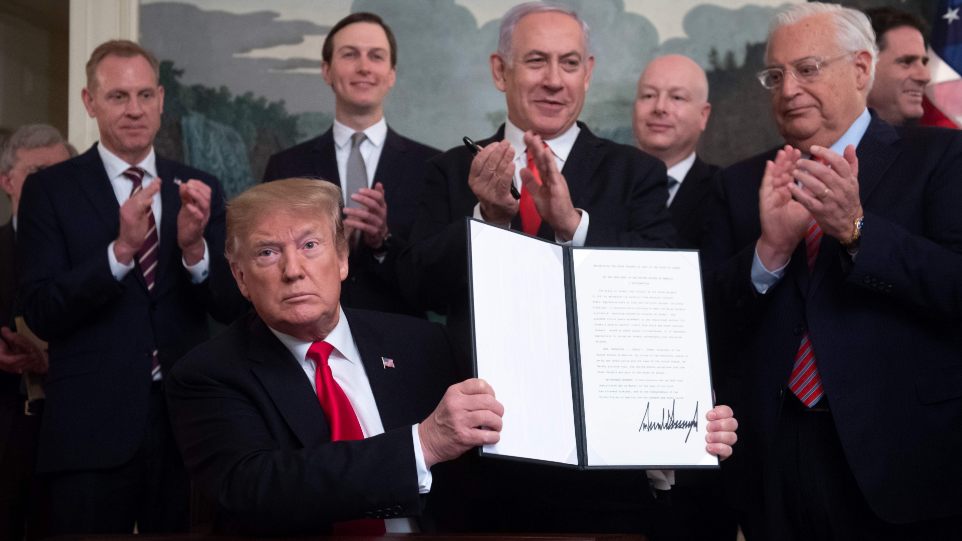 Trump unterzeichnet Proklamation zu Golanhöhen | AFP