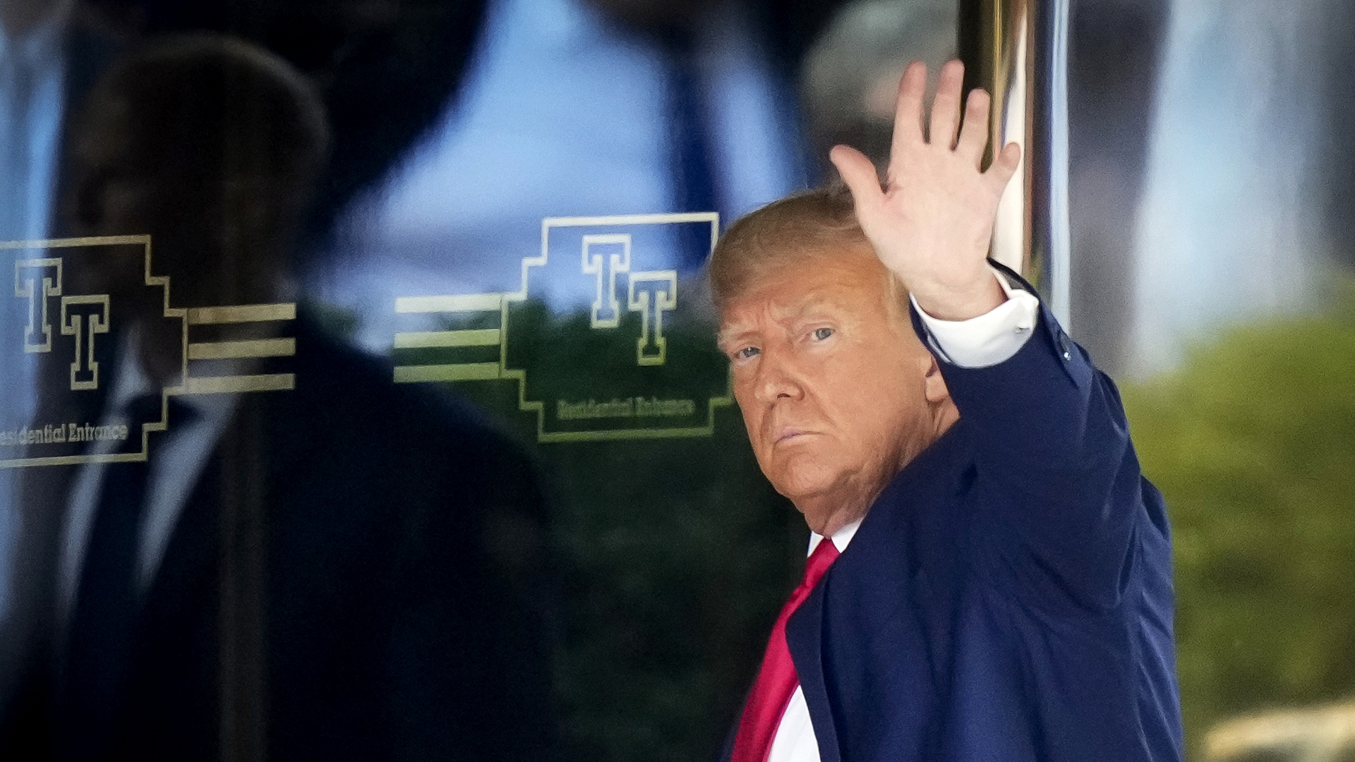Ex-US-Präsident Trump kommt im Trump Tower in New York an.