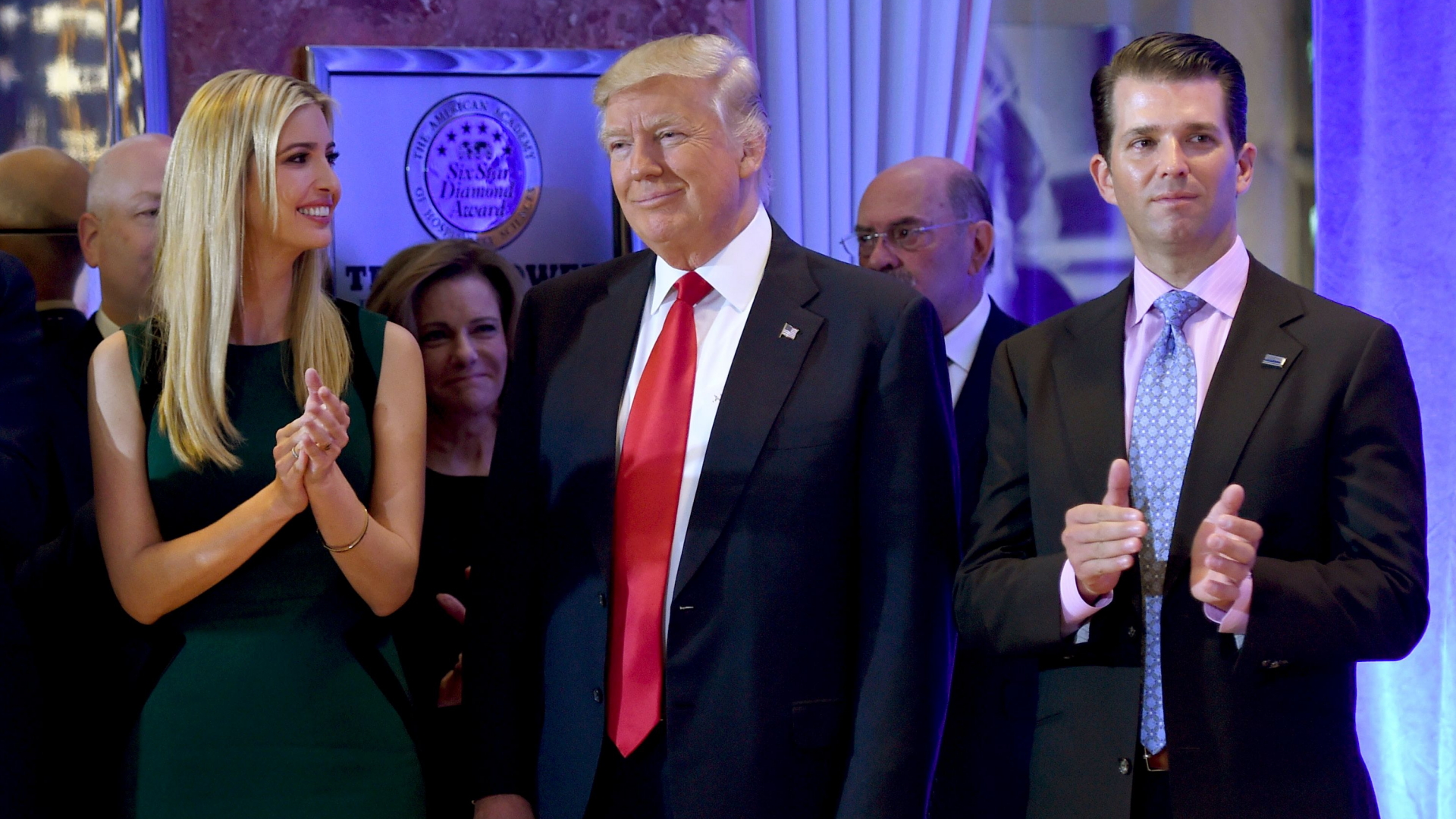 Trump und seine Kinder Ivanka und Donald Jr. | AFP