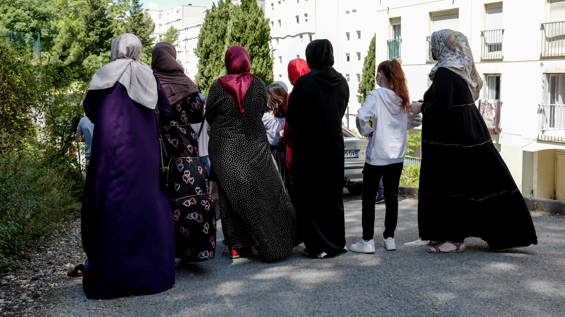 Tschetscheninnen bei einer Veranstaltung in einem Vorort von Nizza | AFP