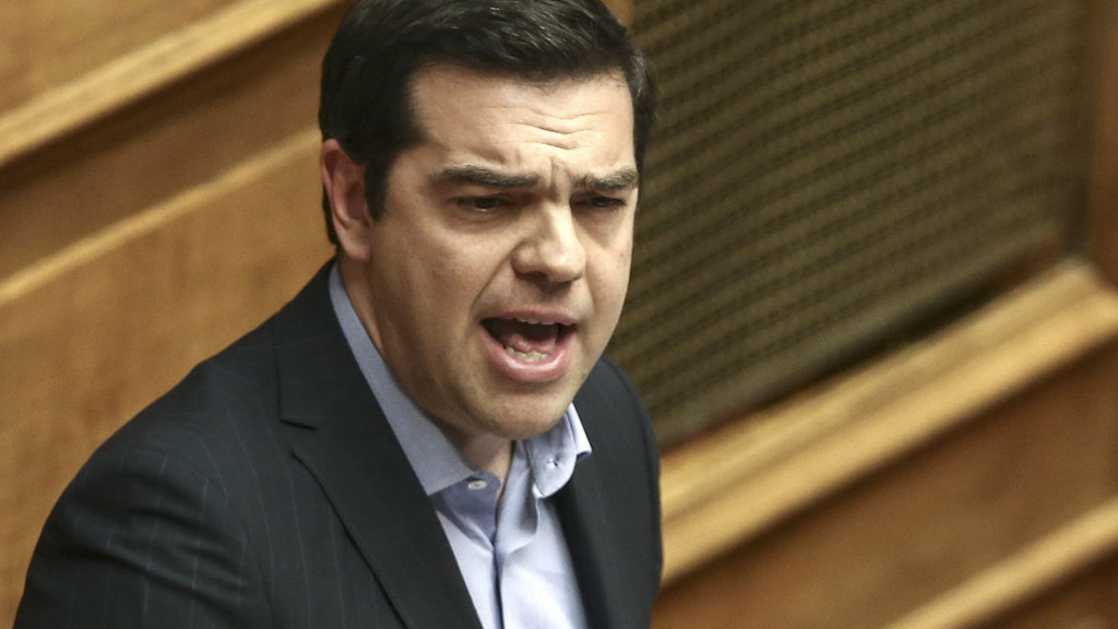 Griechenlands Ministerpräsident Alexis Tsipras bei einer Rede im Parlament