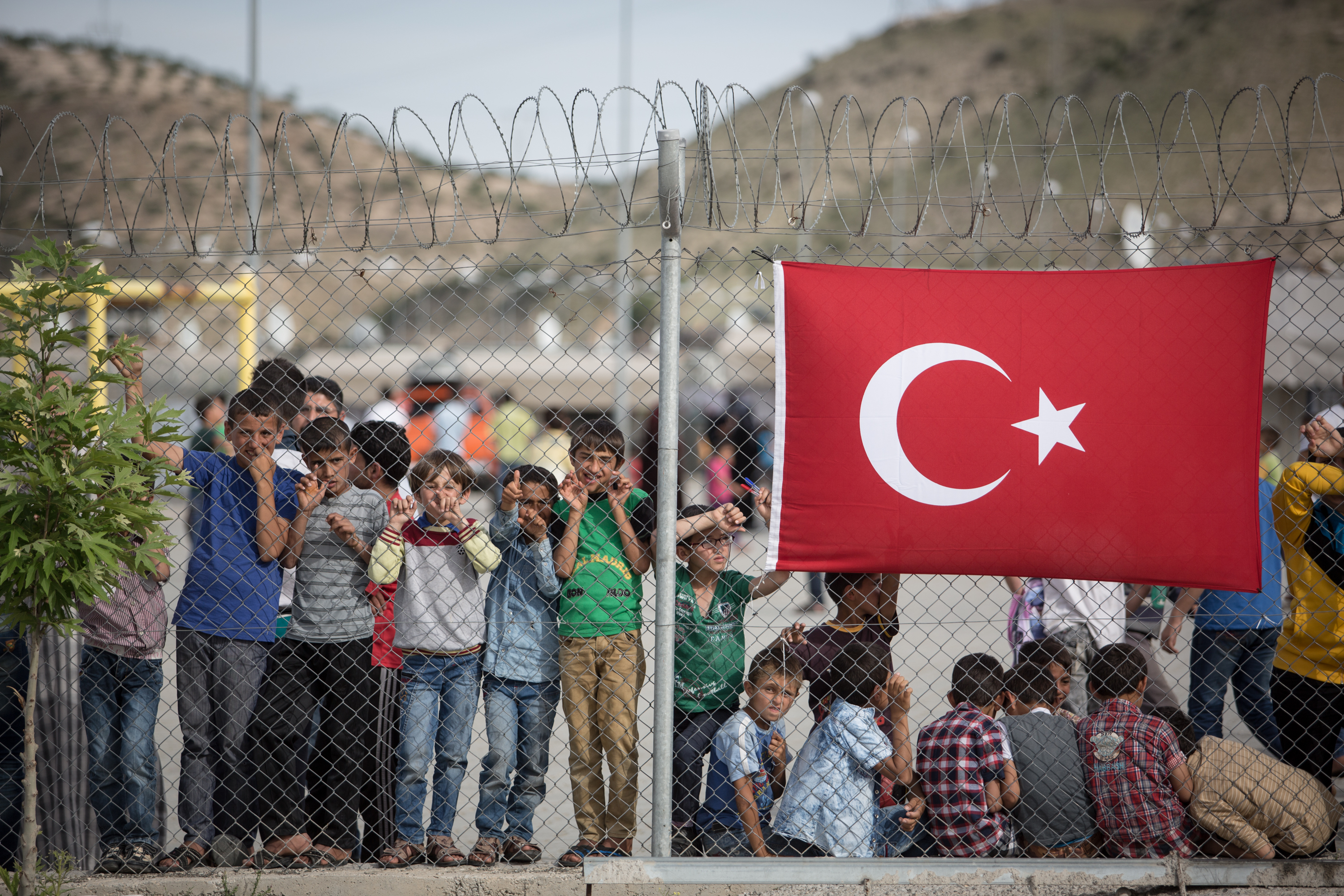 Flüchtlingskinder in einem Lager bei Gaziantep (Türkei) im Jahr 2016 | picture alliance / dpa