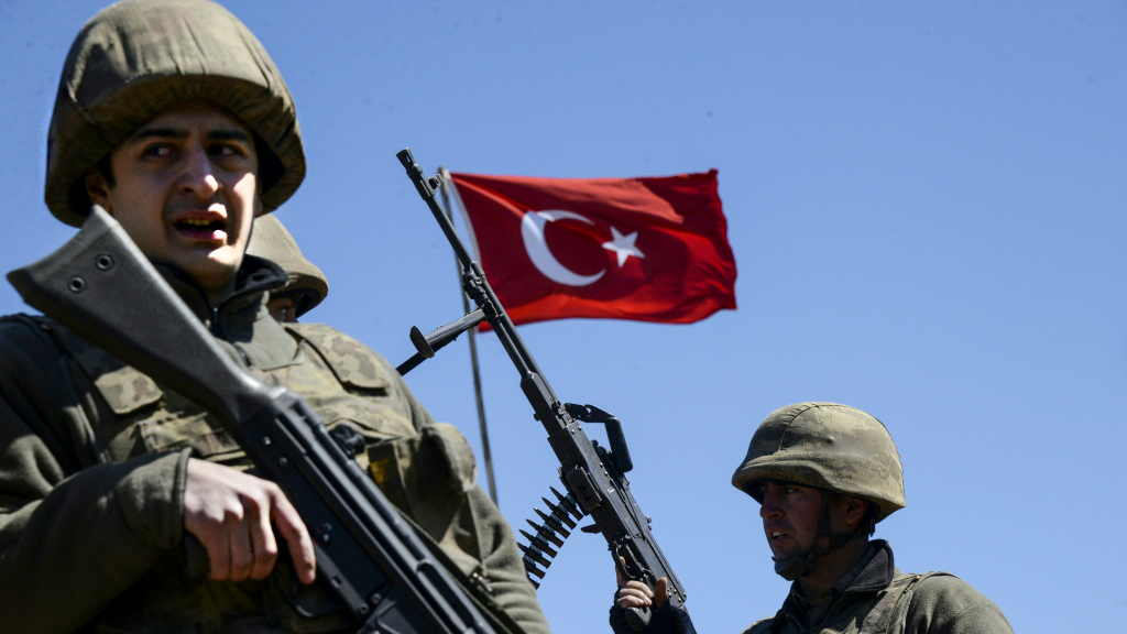 Türkische Soldaten in Cizre, im kurdischen Südosten des Landes.