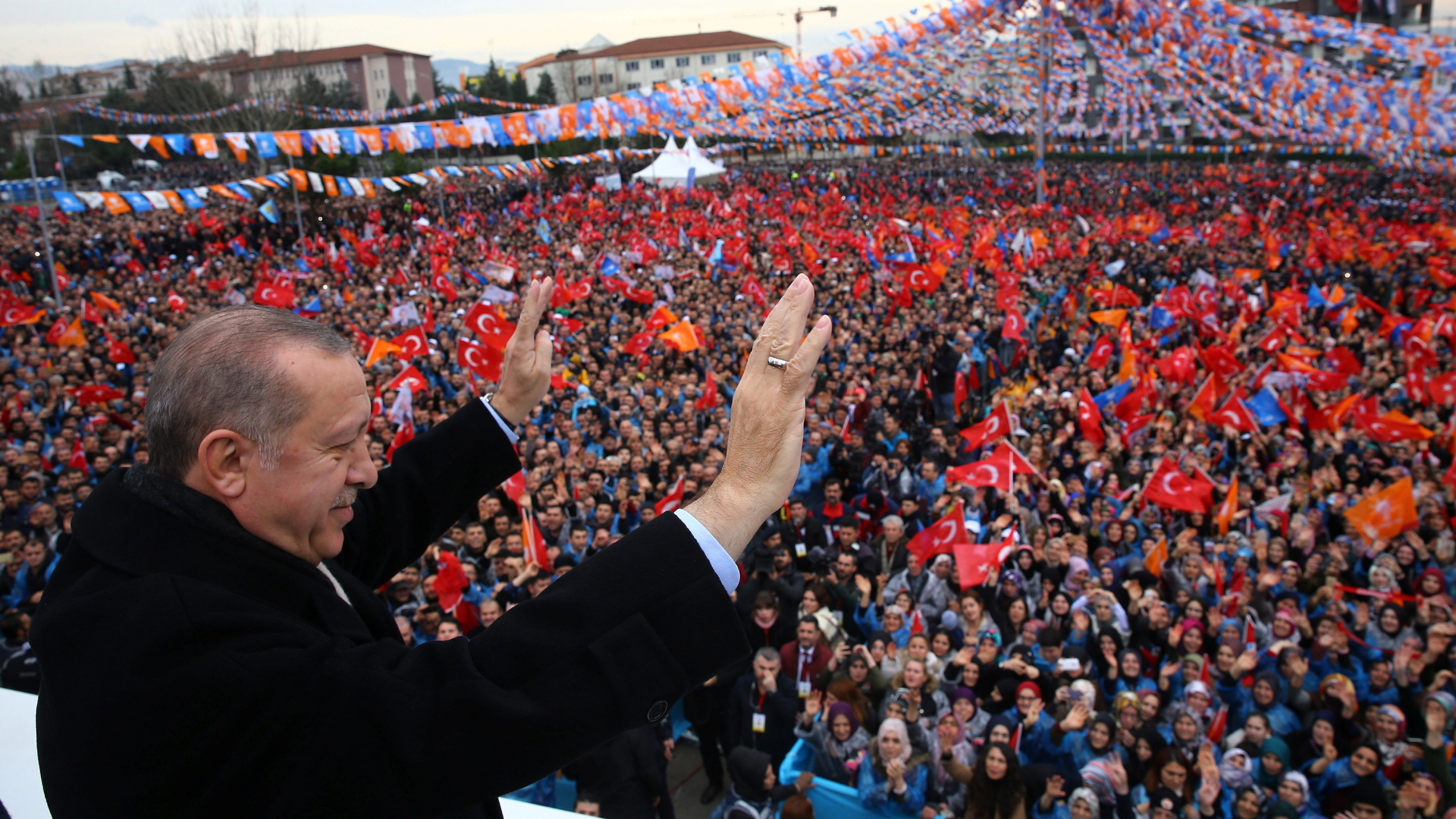 Der türkische Präsident Recep Tayyip Erdogan in Bursa im Westen des Landes. | REUTERS