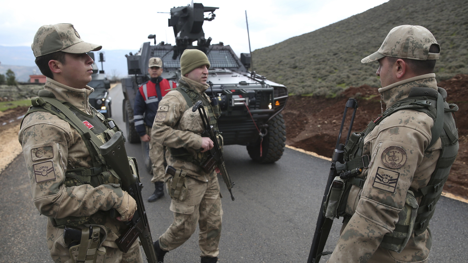 Türkische Soldaten Nahe Sugedigi an der türkischen Grenze zu Syrien 