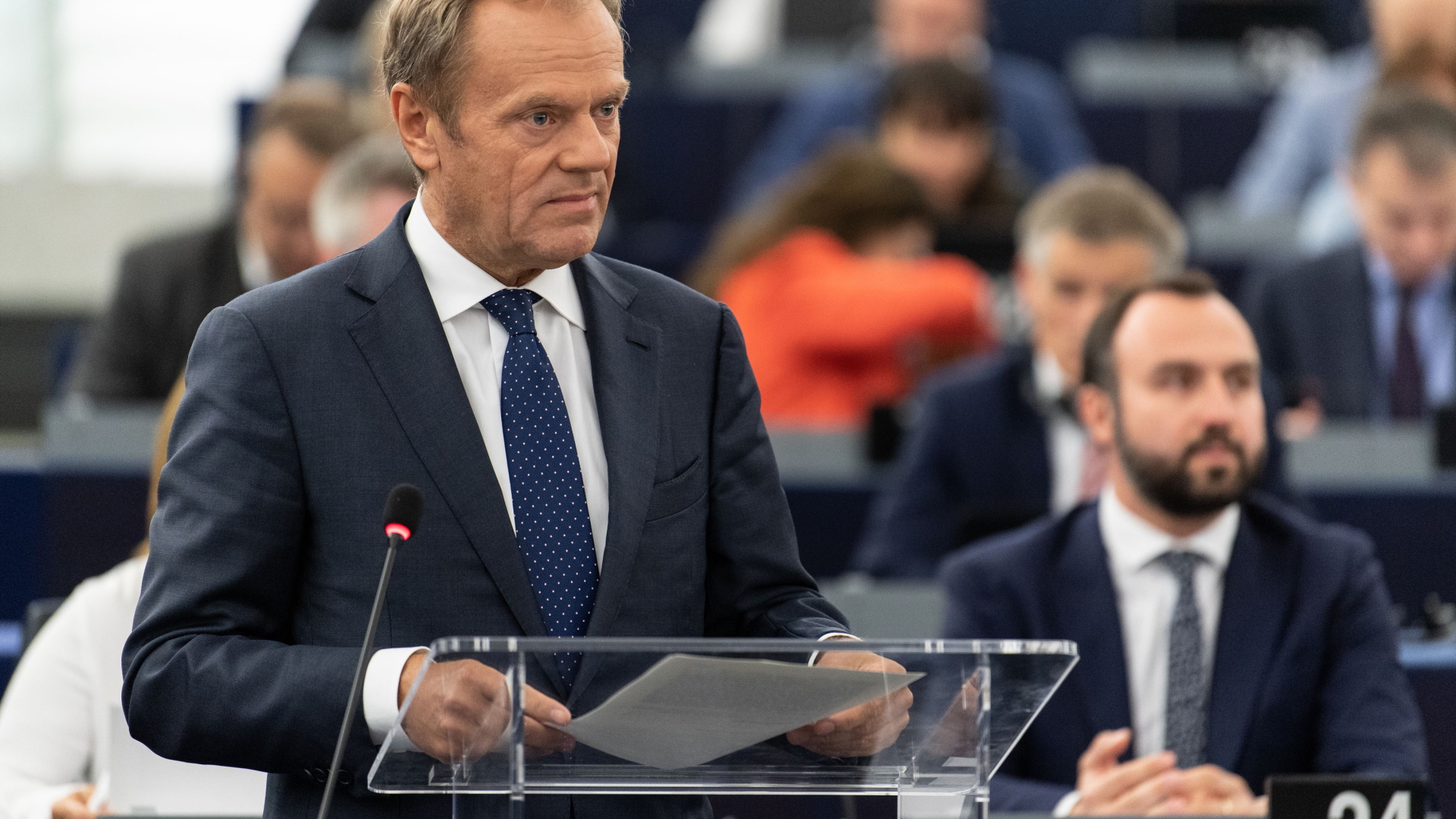EU-Ratspräsident Tusk spricht im Europaparlament in Straßburg | PATRICK SEEGER/EPA-EFE/REX