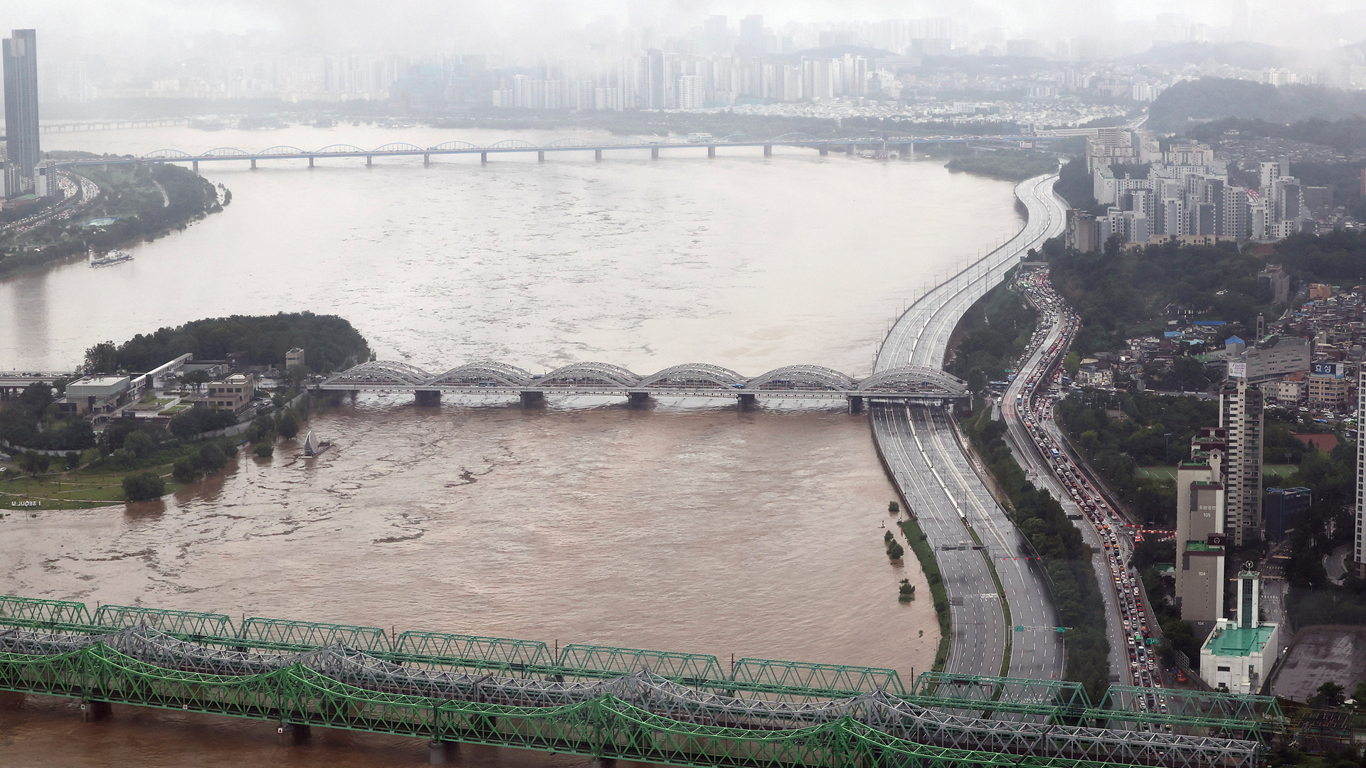 Überschwemmtes Gebiet in Seoul (Südkorea) | AP