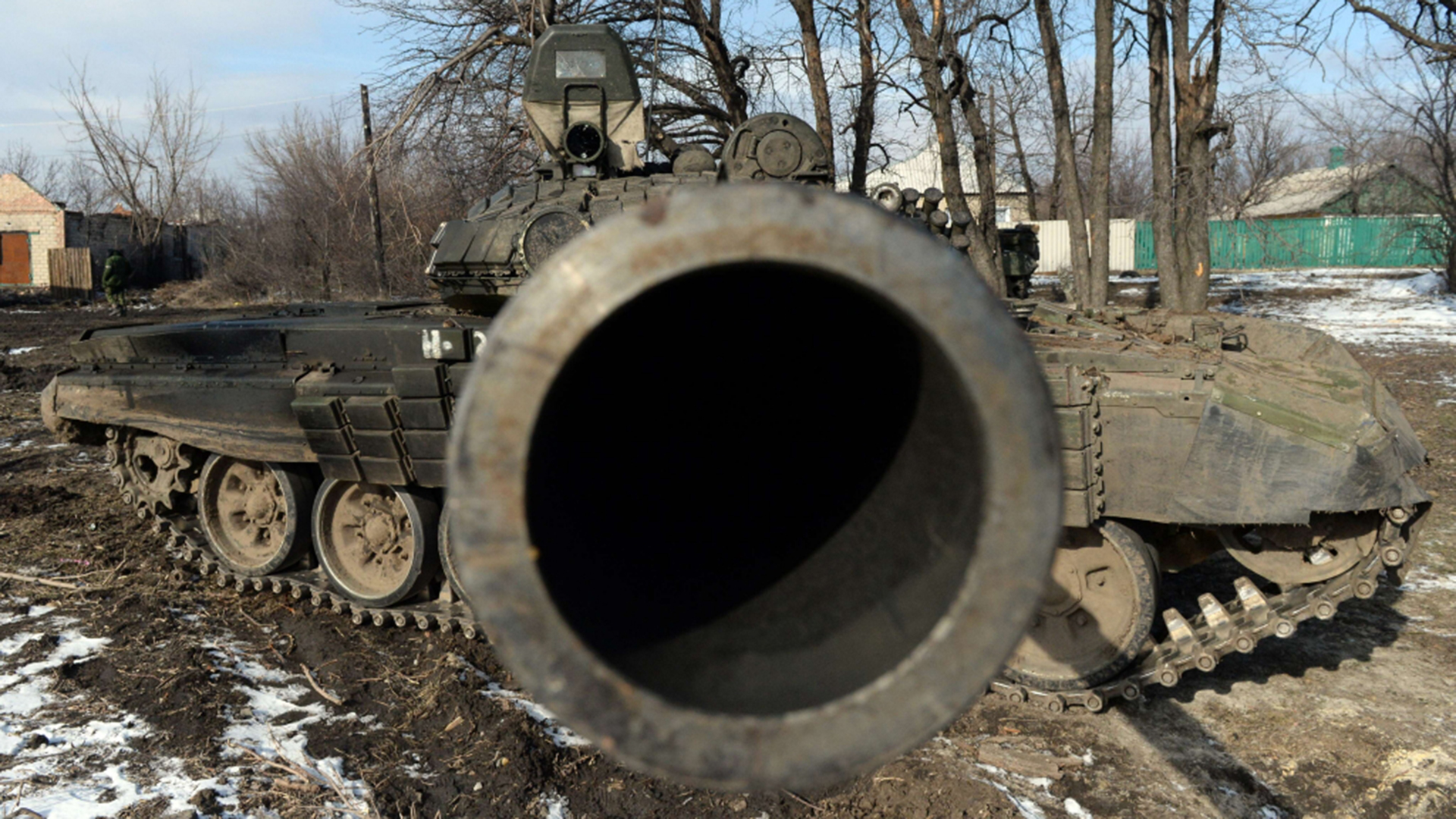 Ein Panzer der prorussischen Separatisten bei Debalzewe (Archivbild) | AFP
