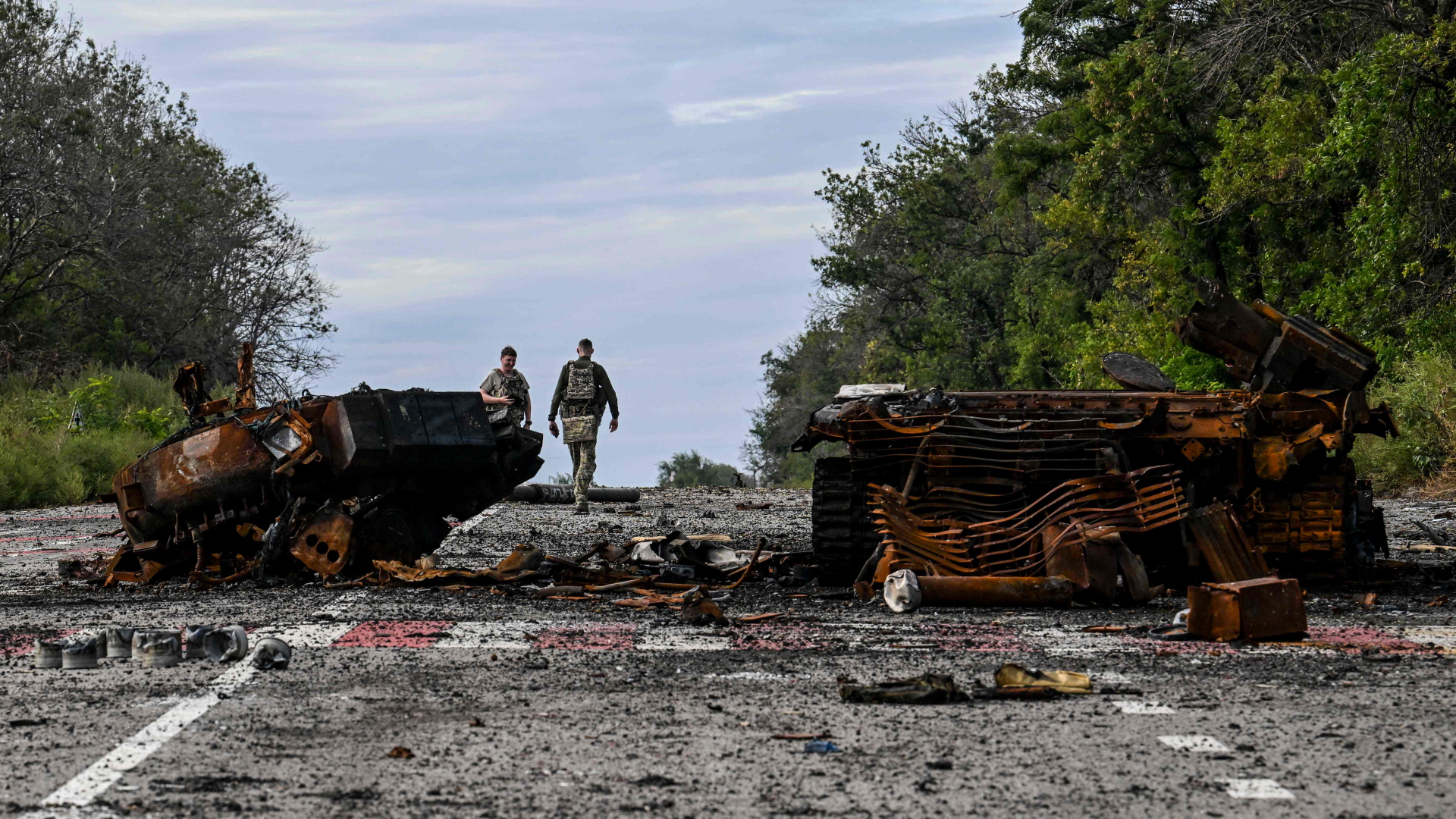 Zerstörte Armeefahrzeuge bei Balakliya | AFP