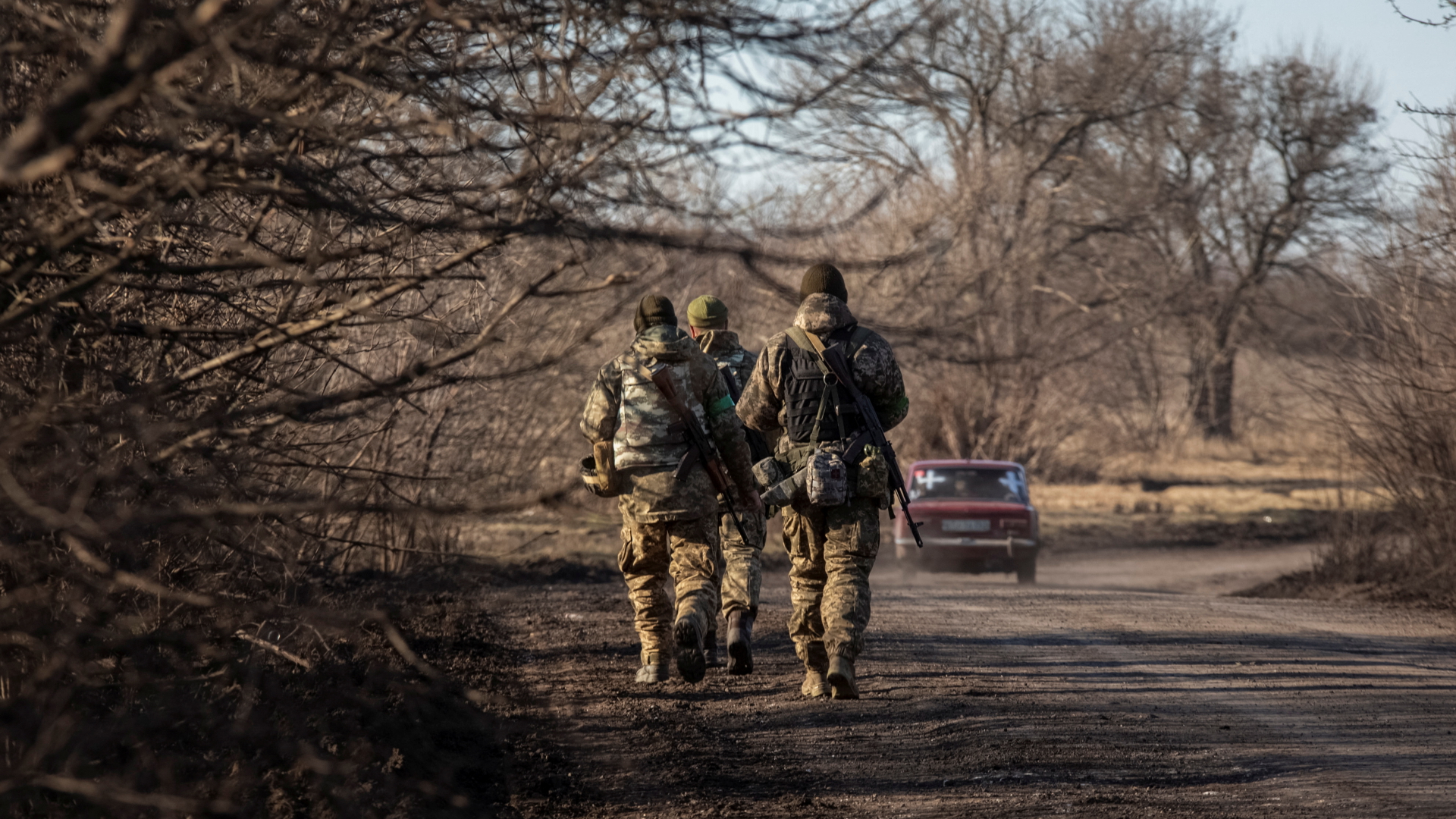 Ukrainische Soldaten in der Nähe der Stadt Soledar (Aufnahme vom 23.01.2023) | REUTERS