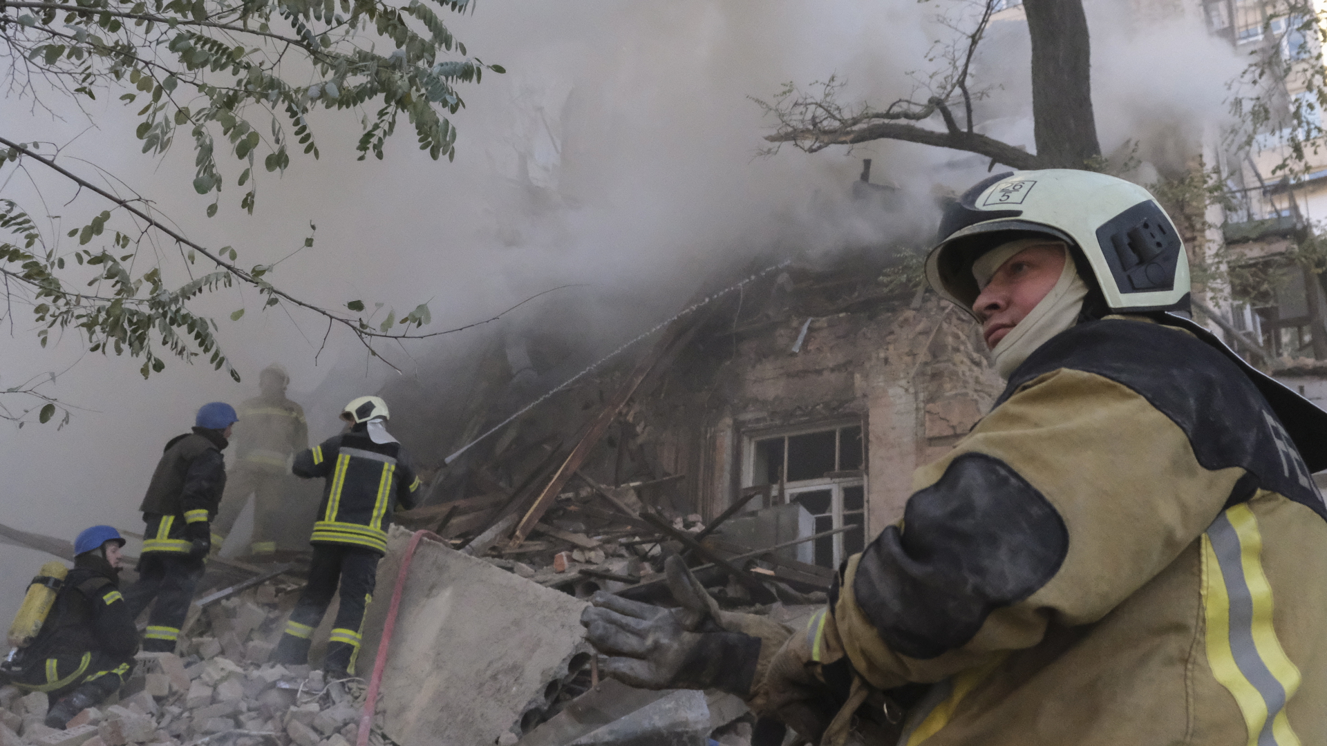 Zerstörtes Hau sin Kiew nach einem russischen Angriff | EPA