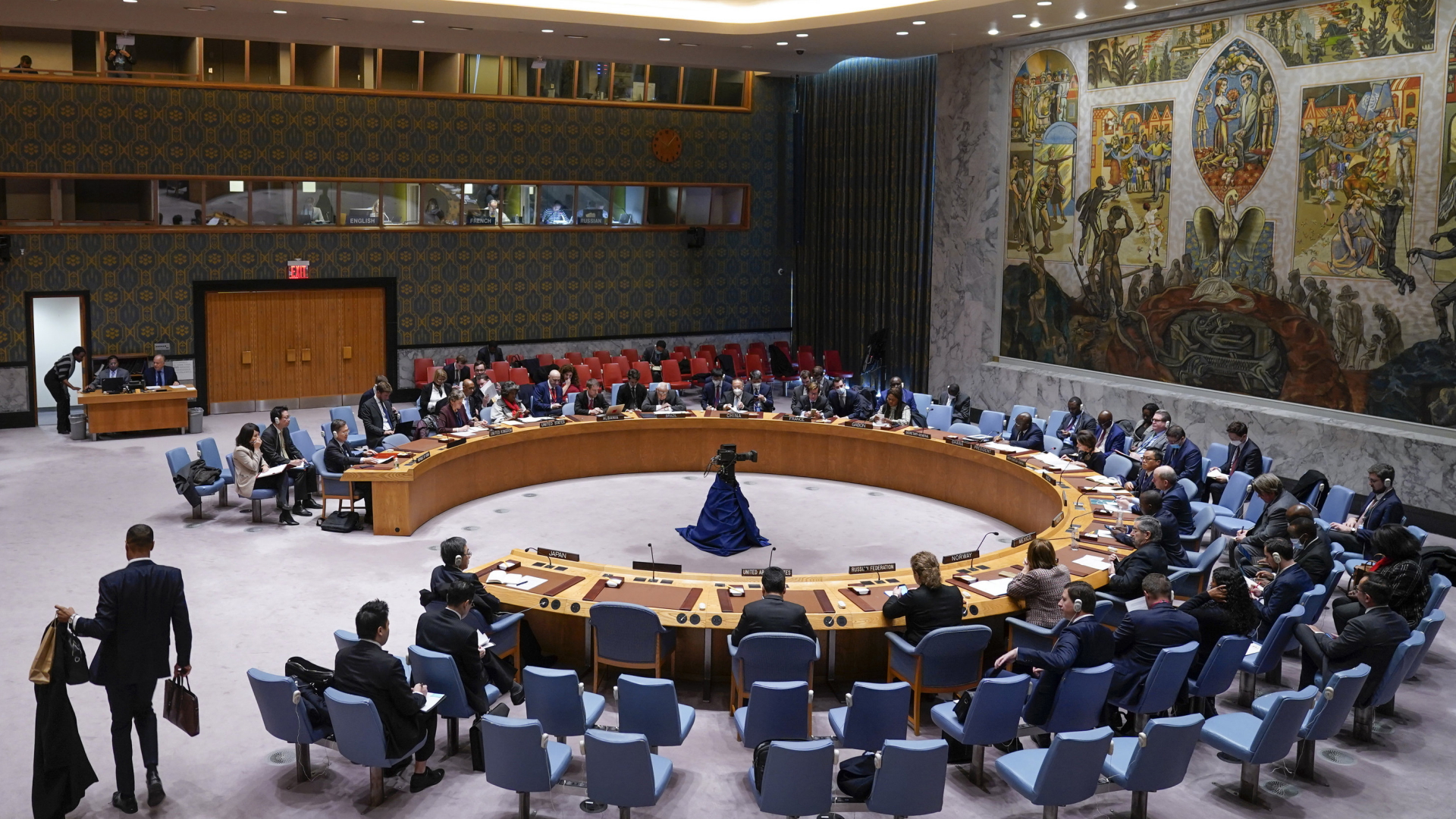 Der UN-Sicherheitsrat tagt in New York. | AP