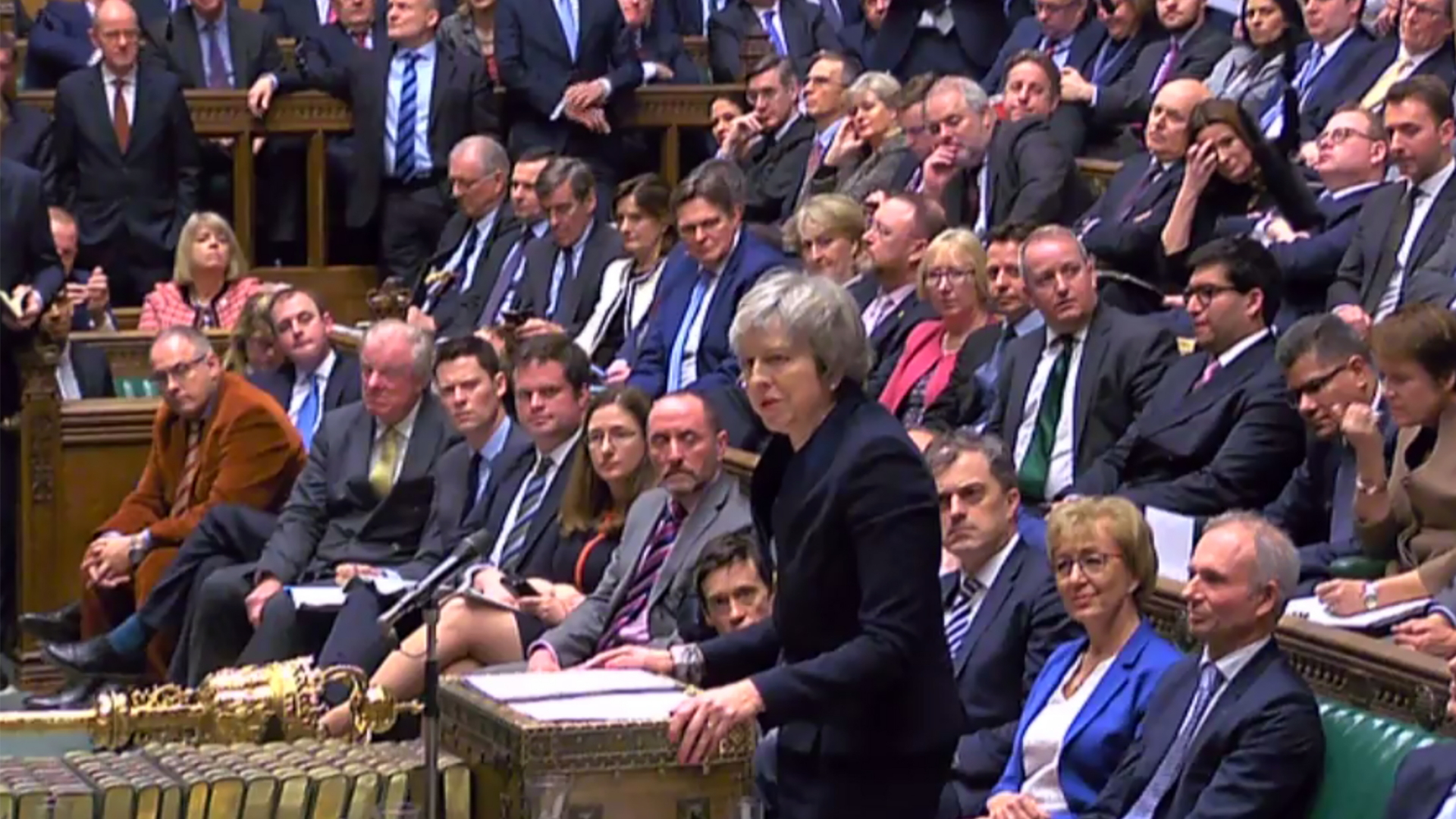 Premierministerin May spricht im britischen Unterhaus | AFP