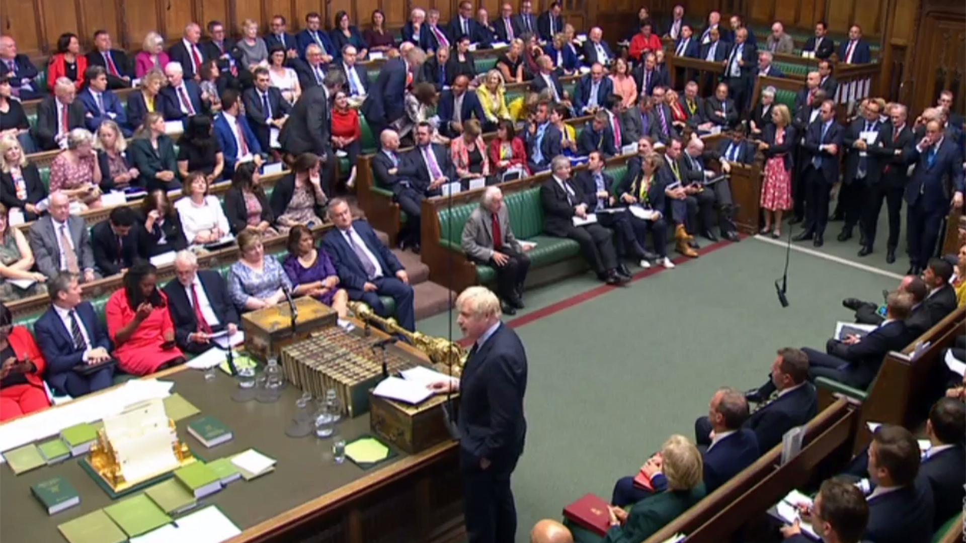 Boris Johnson im britischen Parlament | AFP