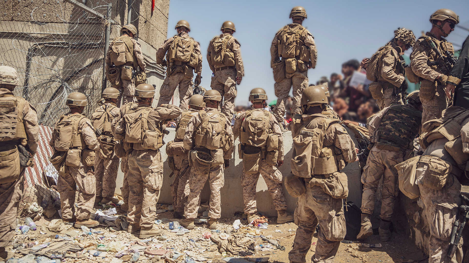 US-Soldaten an einem Evakuierungskontrollpunkt am Flughafen in Kabul (Afghanistan) | via REUTERS