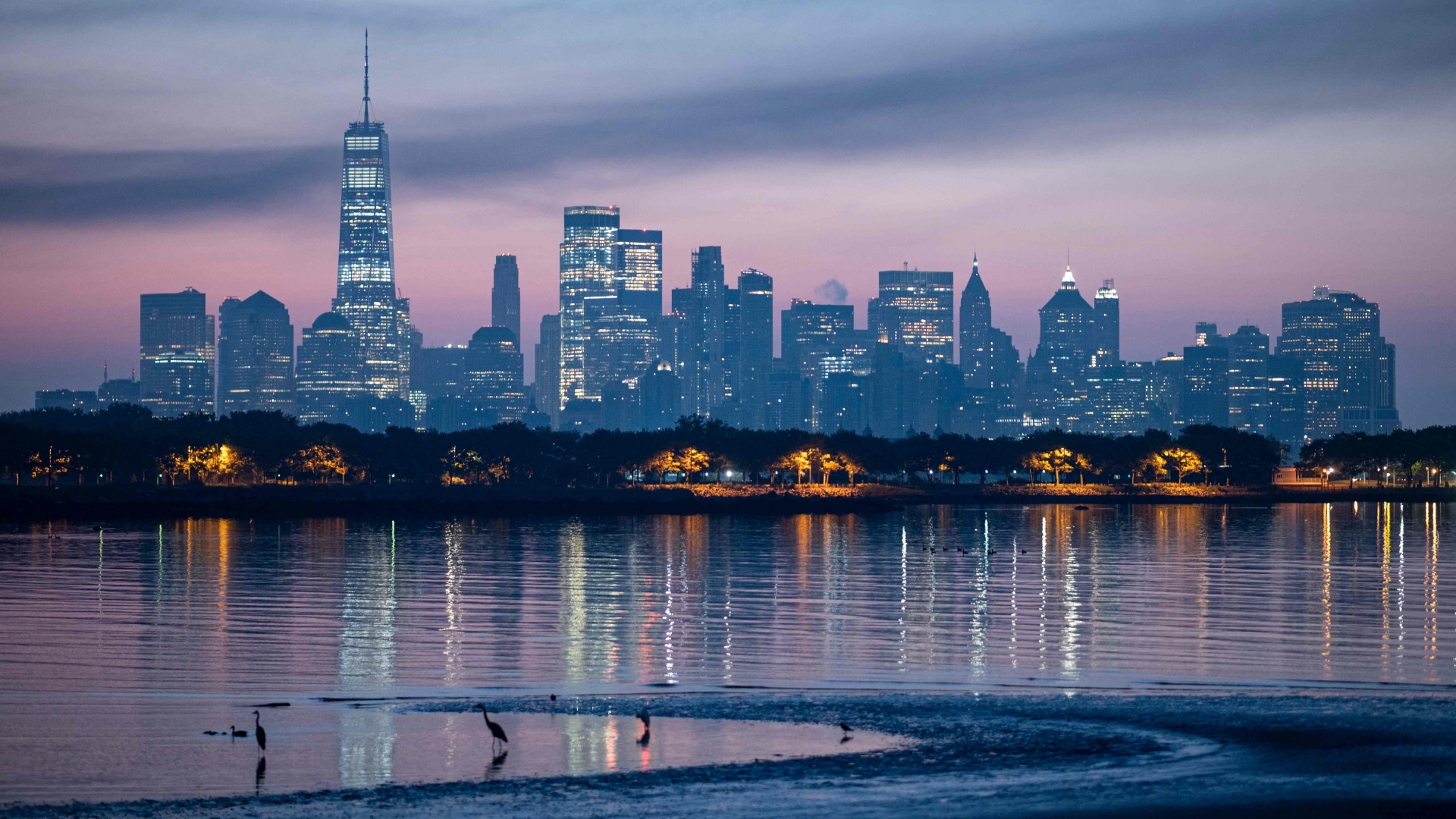 Die Skyline von New York bei Sonnenaufgang. | AFP