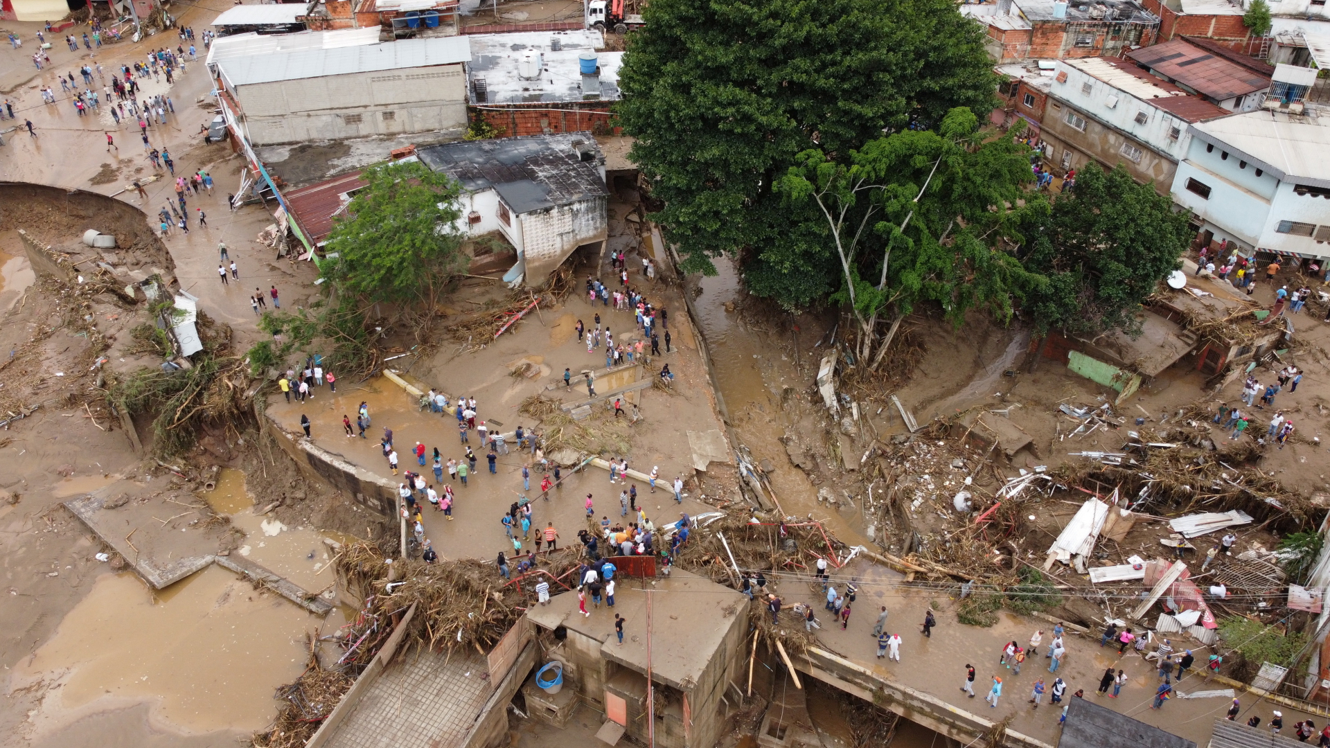Luftbild von Zerstörungen in Las Tajerias | REUTERS